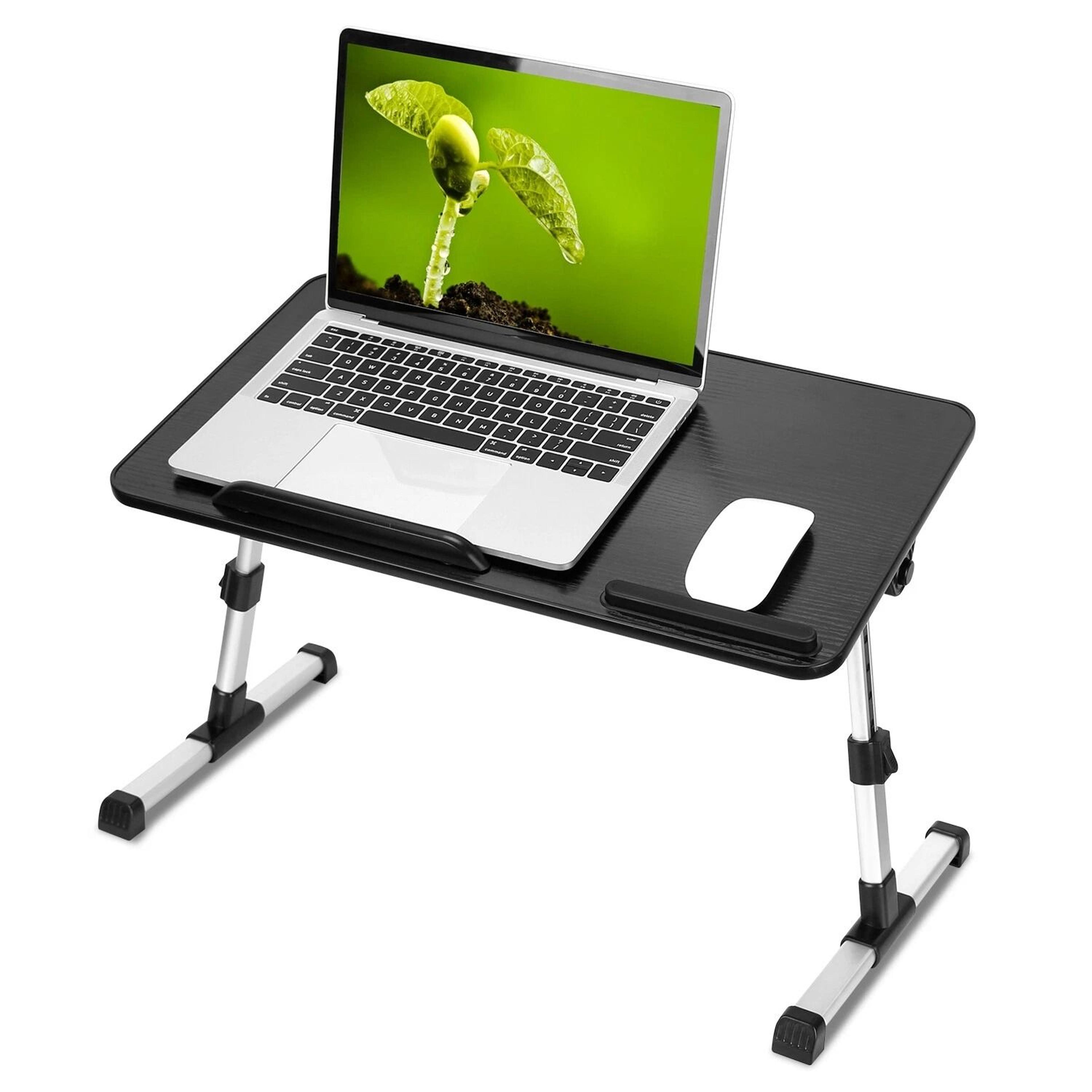 foldable laptop table stand, adjustable lap tray for sofa bed, portable notebook desk, ergonomic stand for work & relax