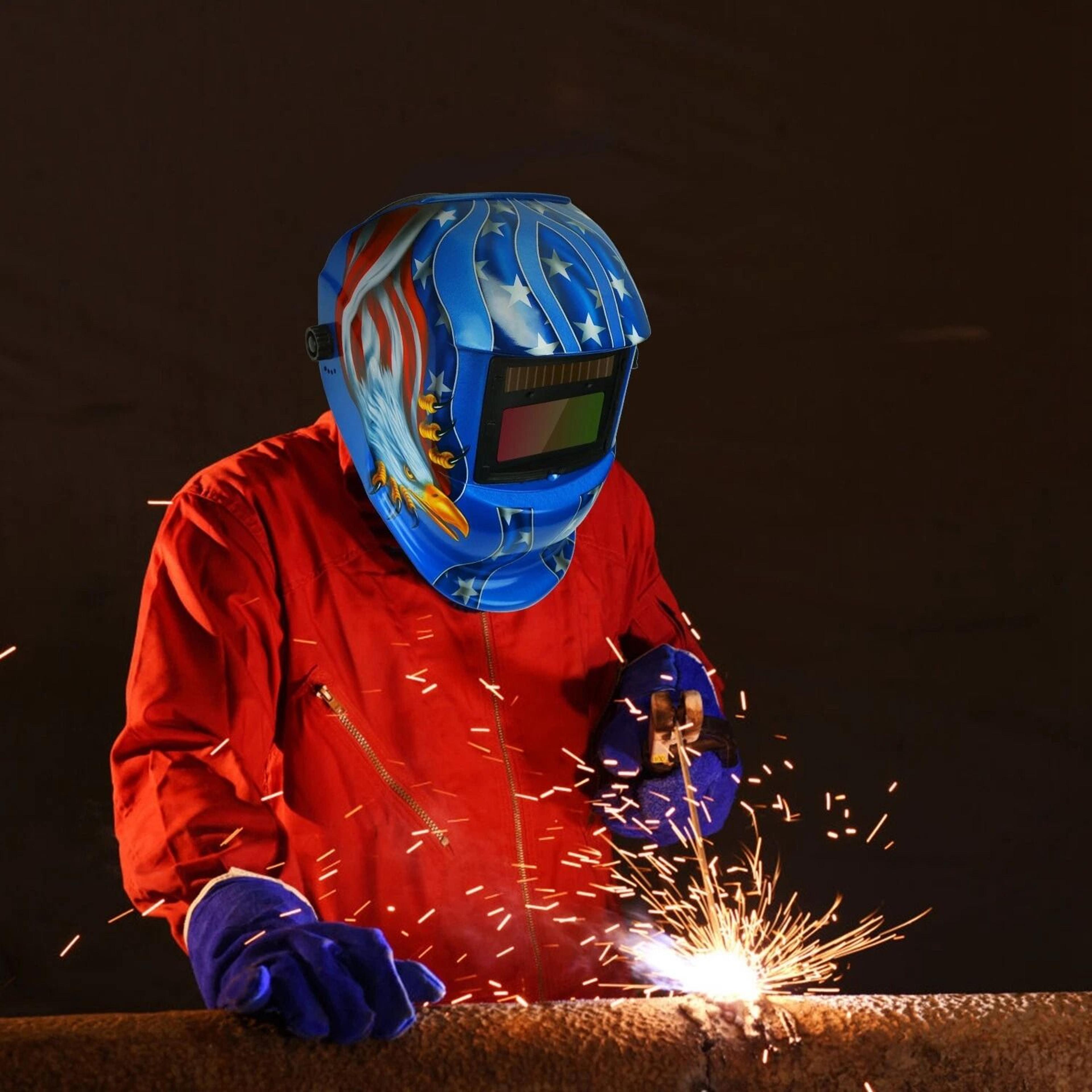 true color auto-darkening welding helmet, solar welder helmet, arc tig mig weld for precise work