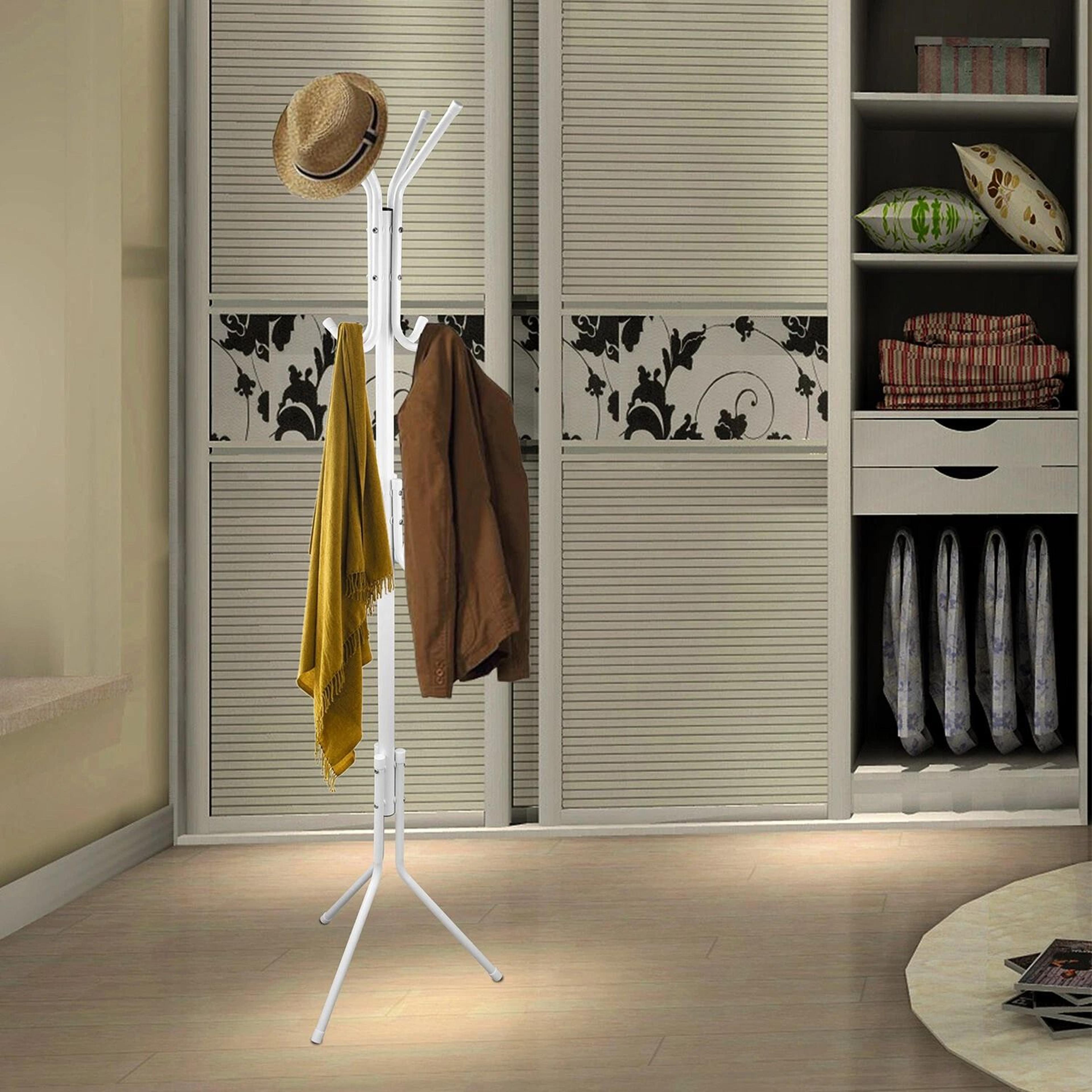 hooks coat rack, tree clothes hanger, hat bag stand umbrella holder organizer for entryway