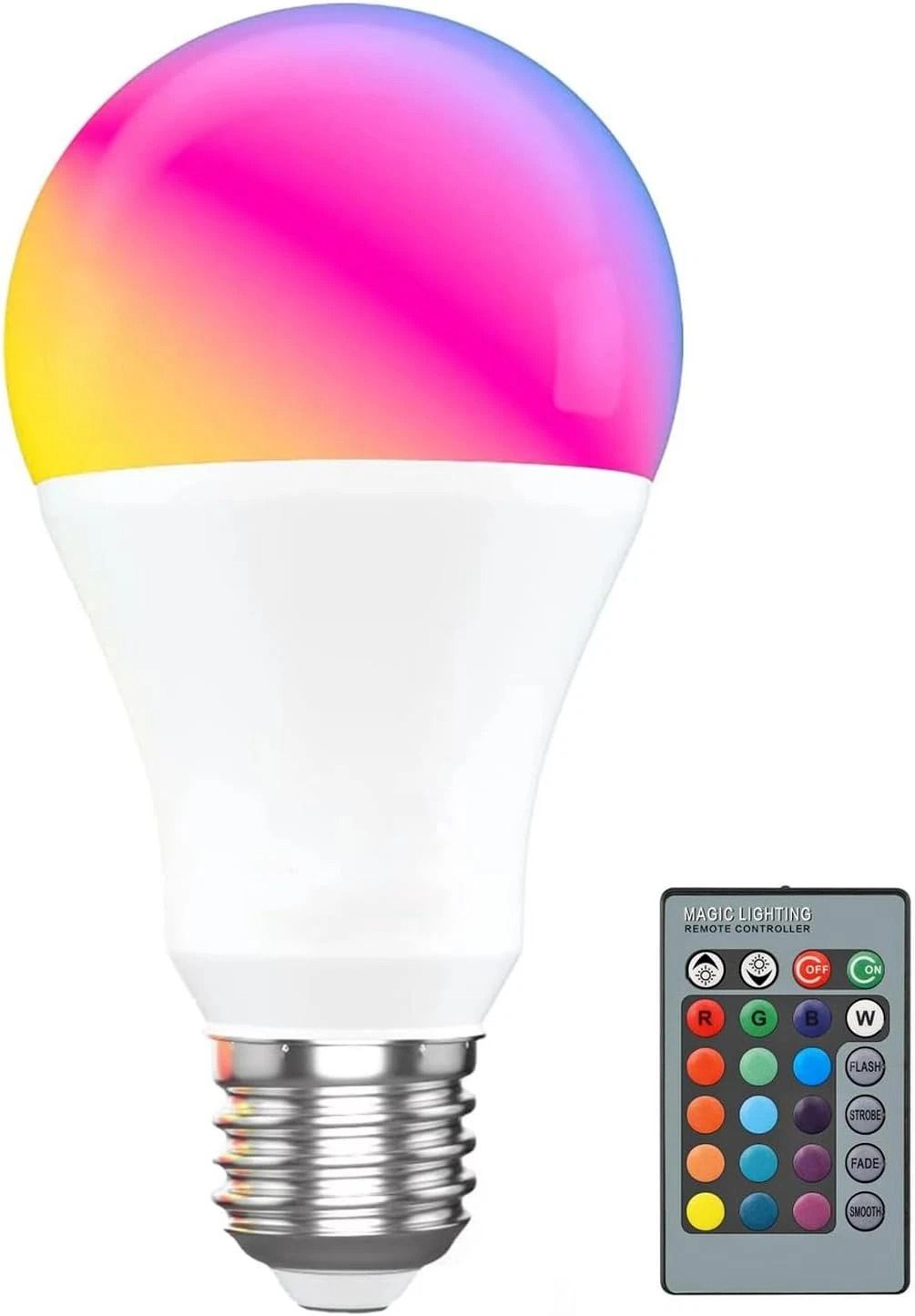 led light bulb color changing light bulb with remote control, energy efficient lighting for every room