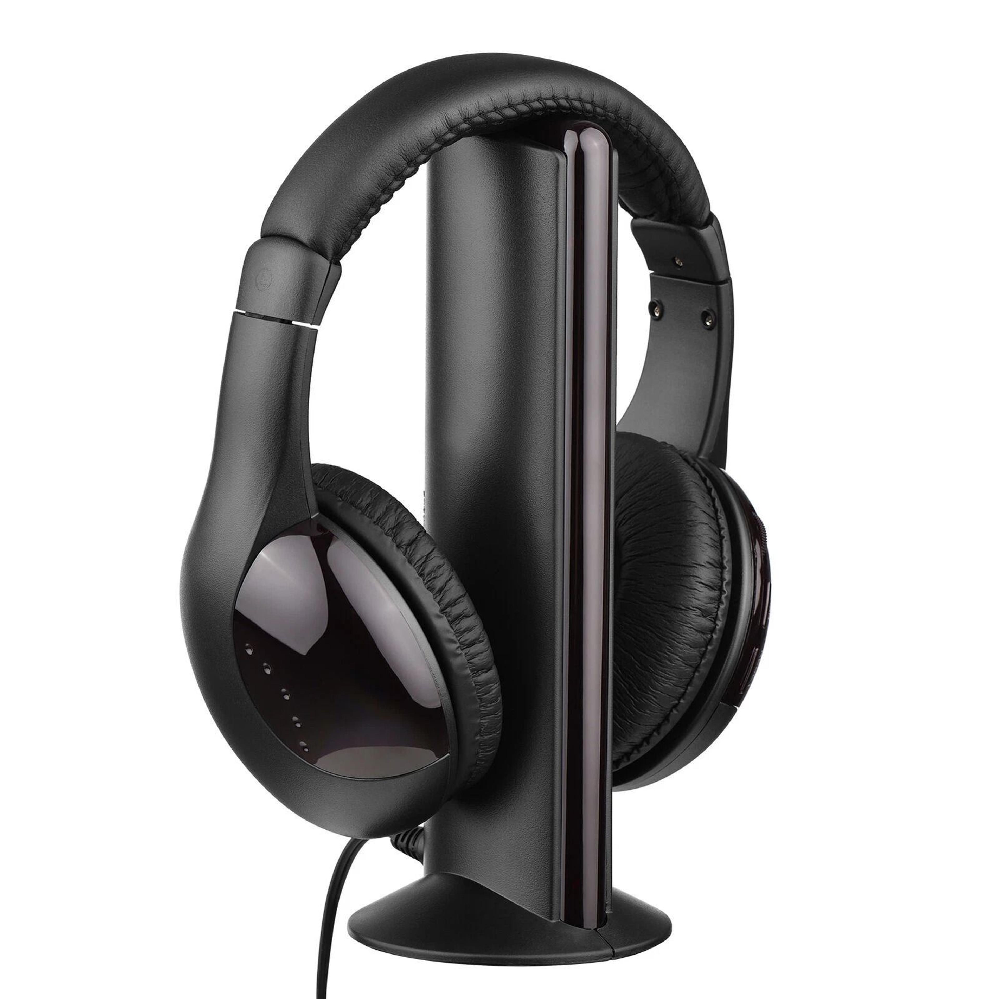 wireless cordless 5 in 1 headphones with mic, headset for tv watching, radio