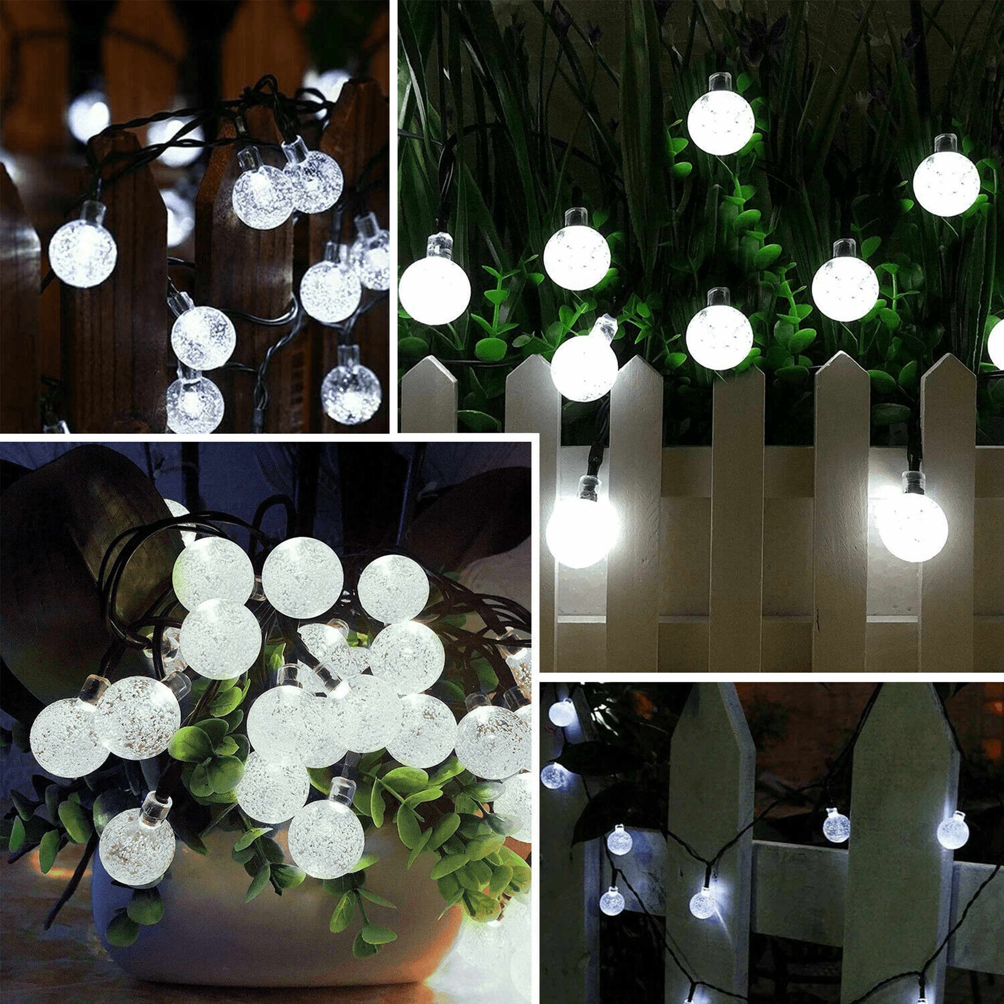 solar powered led string light outdoor waterproof, garden path yard decor lamp for lawn patio driveway