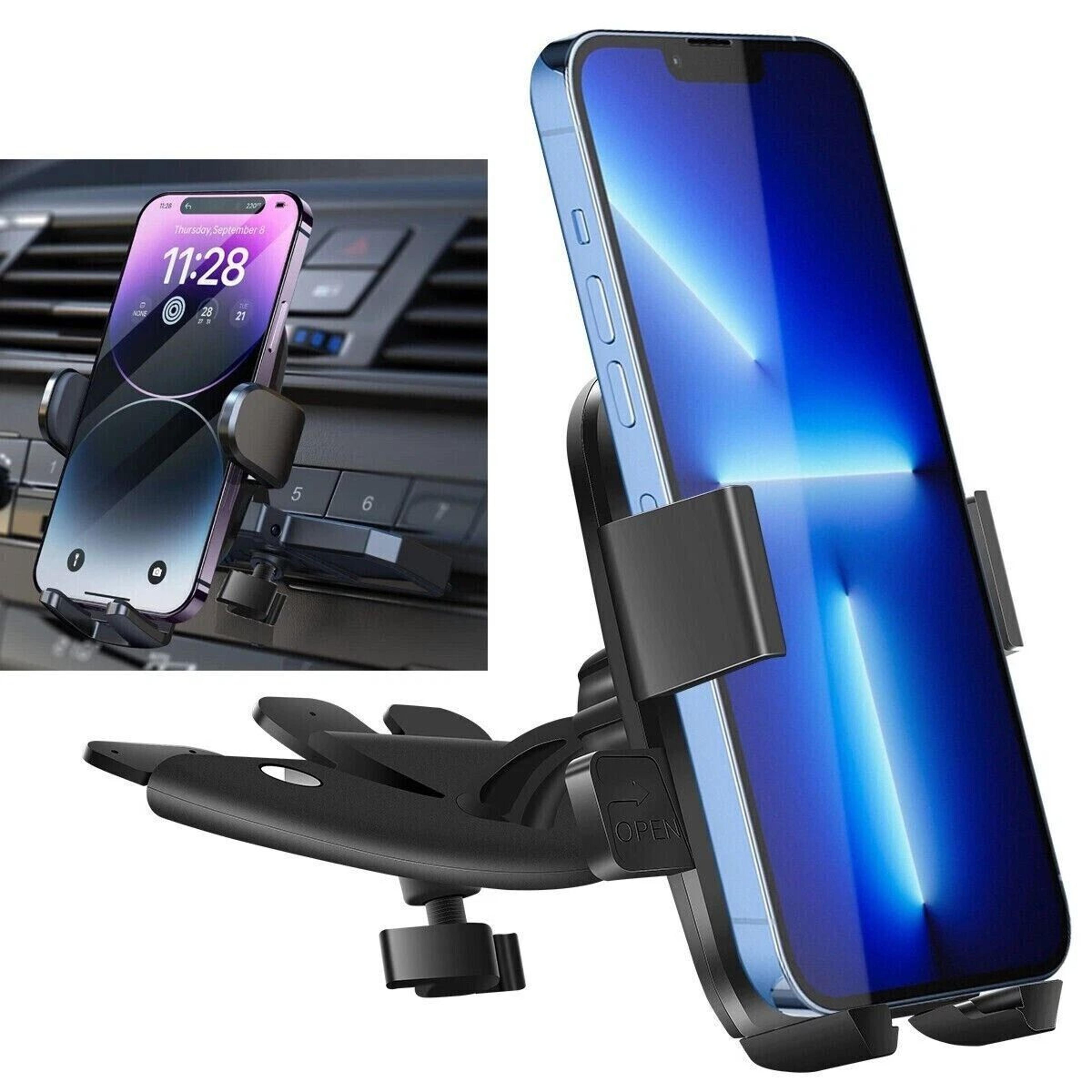 magnetic stand for iphone, samsung, cd slot universal car cell phone mount holder, sturdy and reliable car mount