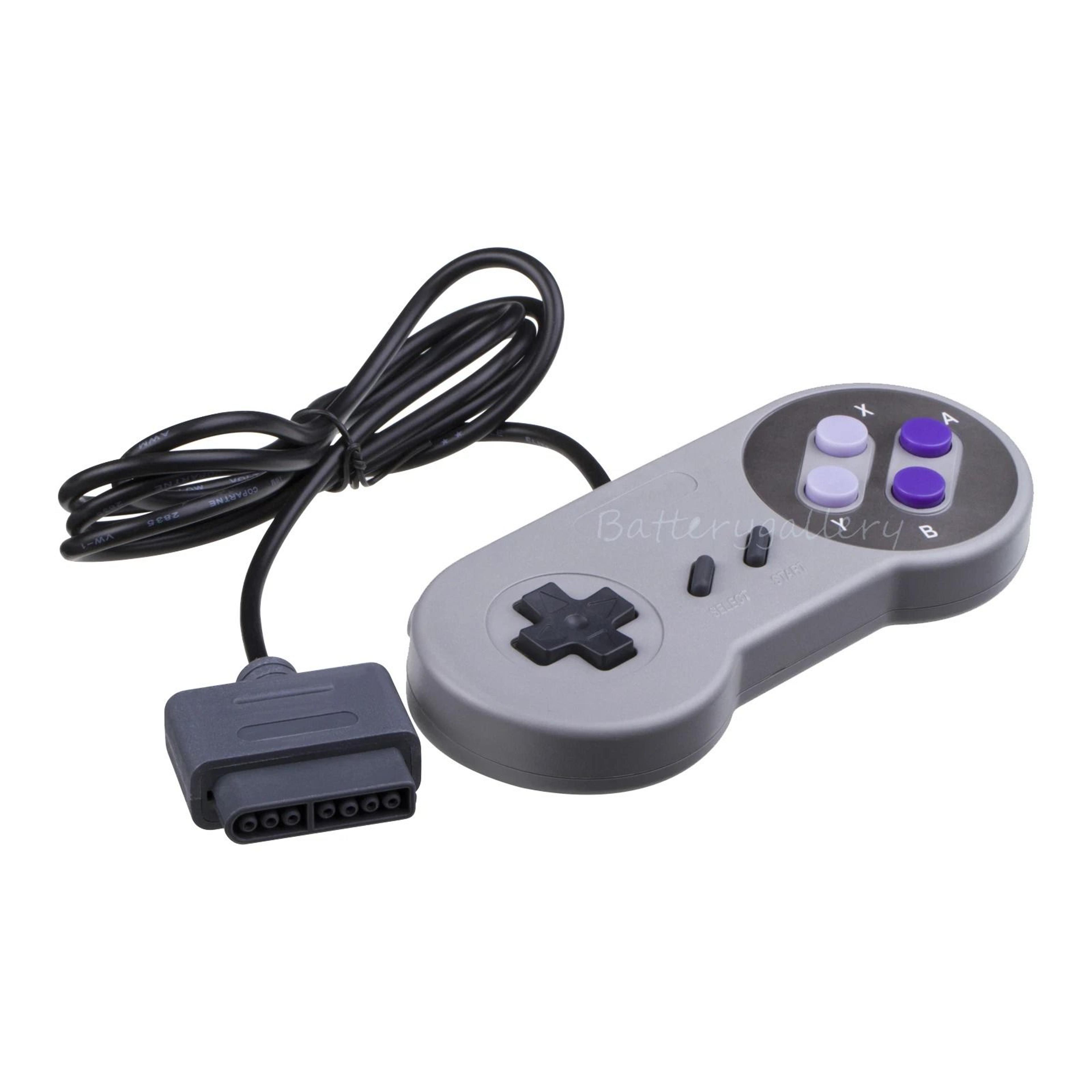 16 bit controller for super nintendo snes system, console control pad, new replacement for retro gaming enthusiasts