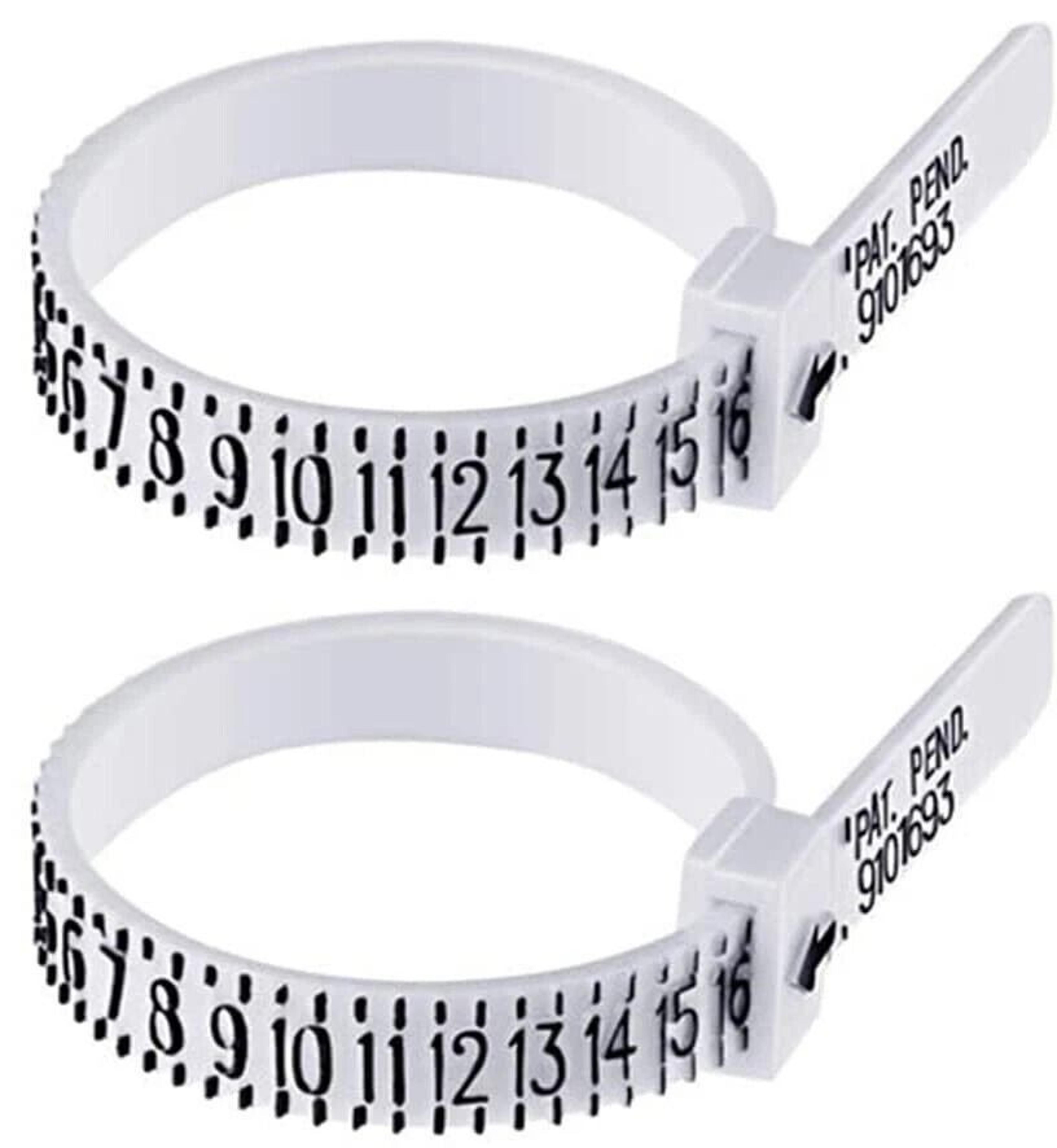 gauge plastic finger sizing tool, ring sizer measure tool, reusable, convenient finger sizing finder