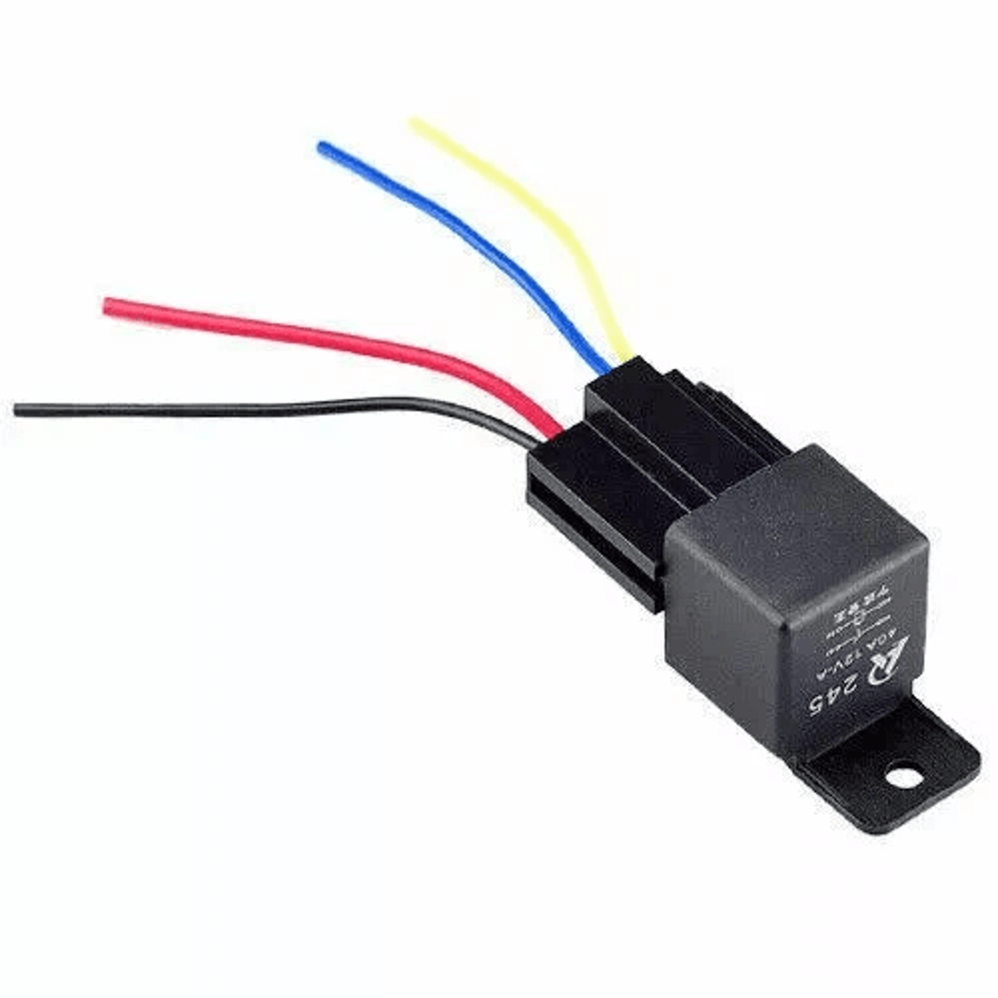 automotive relay with wires & harness socket set, amp 5-pin spst for car and rv electrical systems