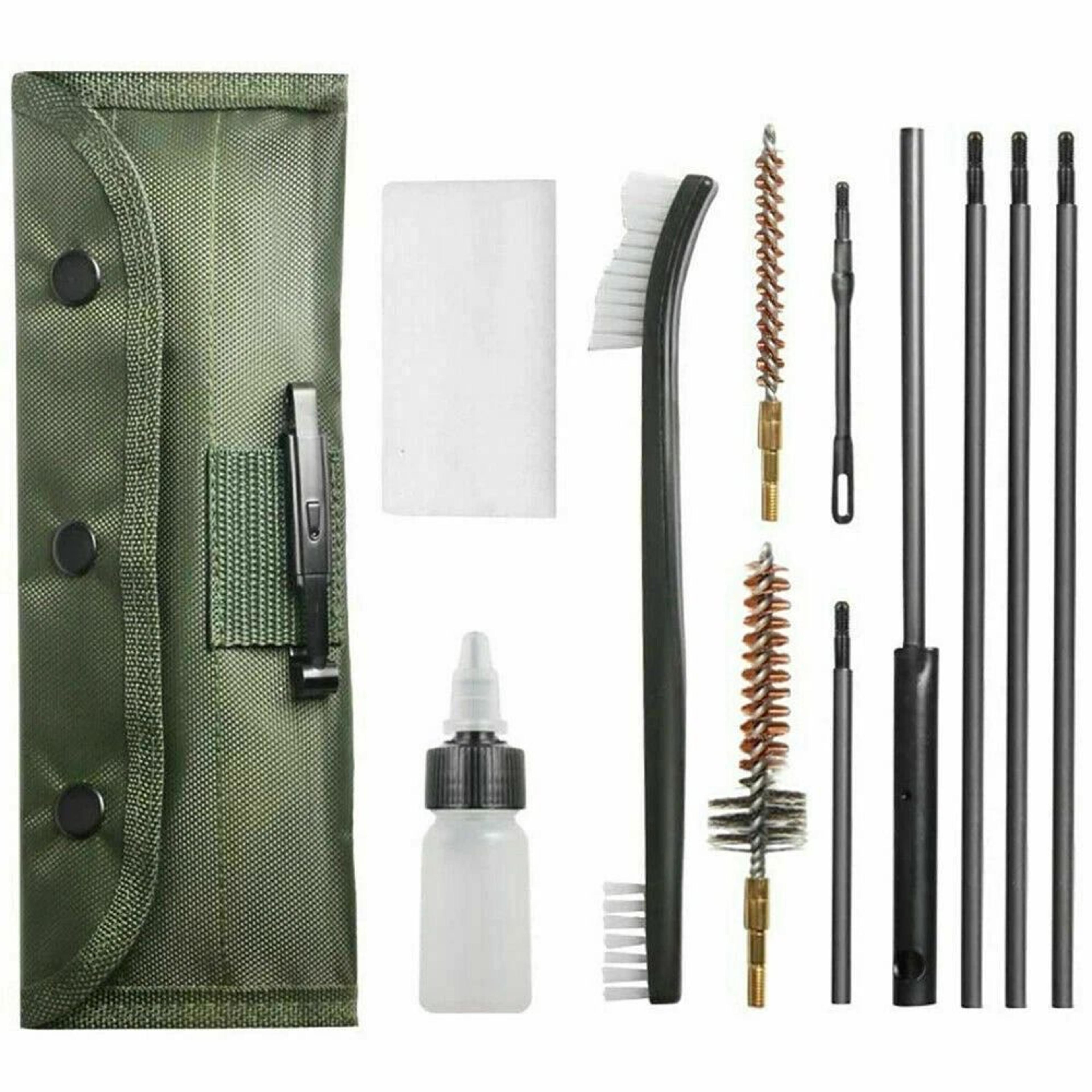 rifle gun cleaning kit, nylon brush cleaner with pouch, gun care set