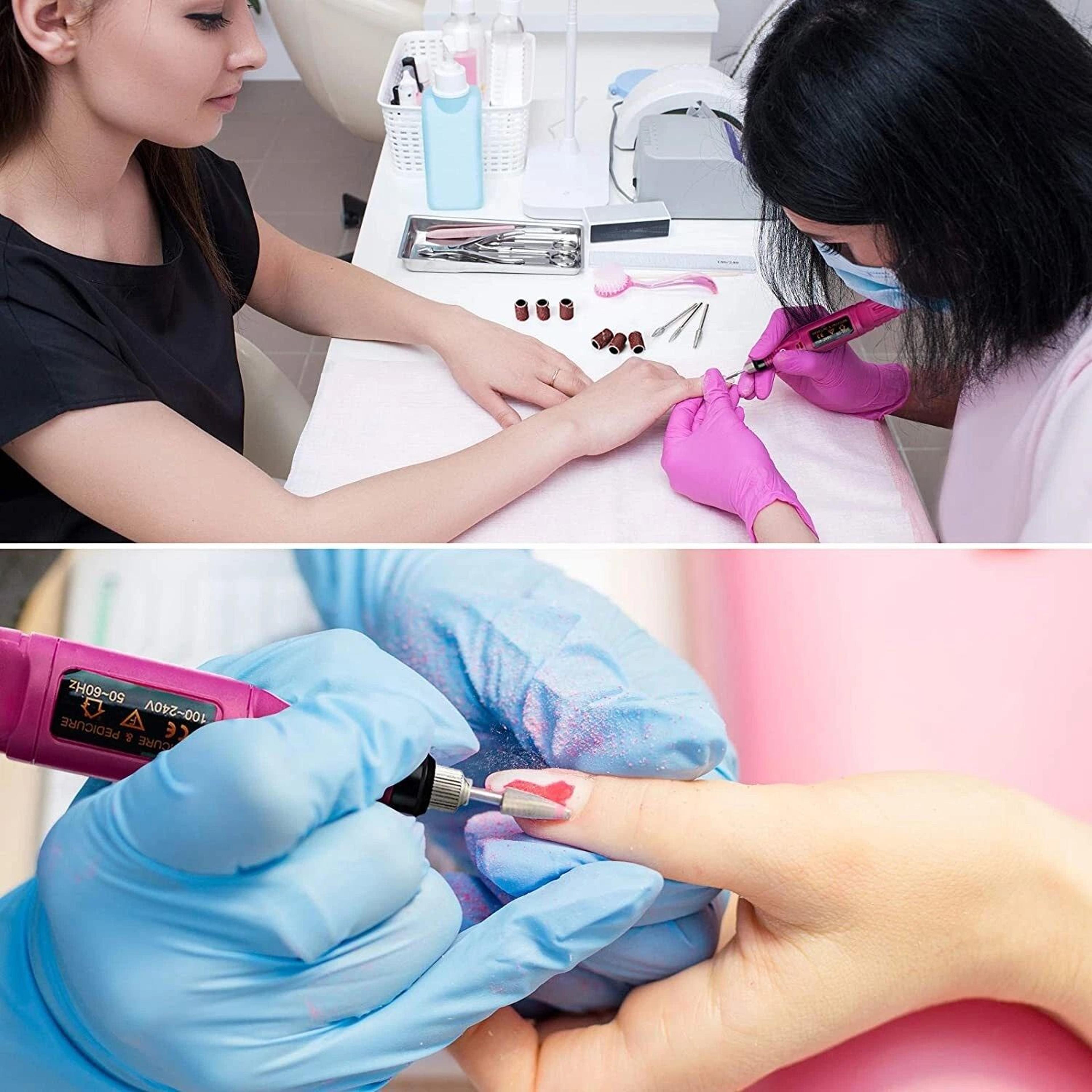 portable electric nail drill, acrylic art file manicure pedicure kit, professional nail file for home use