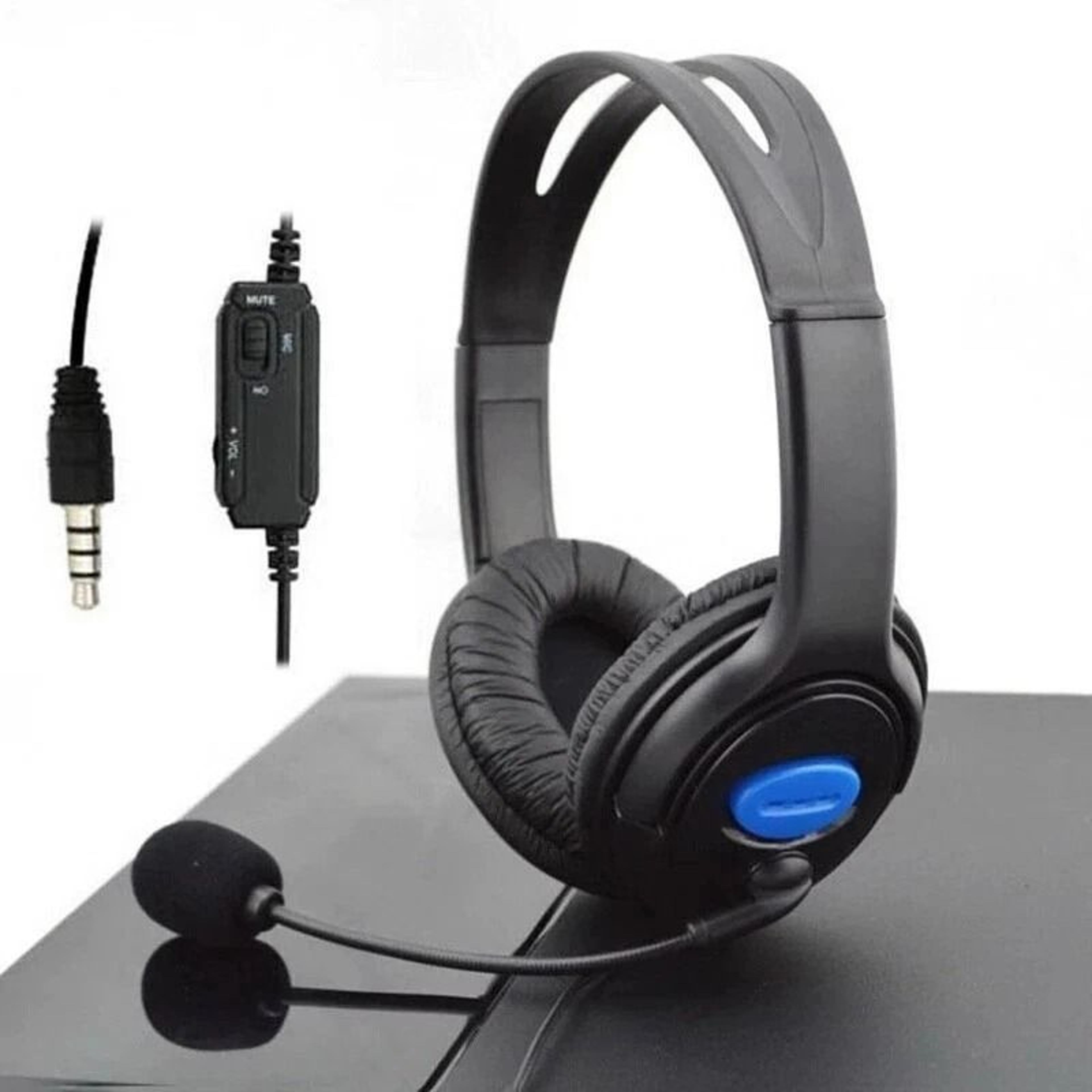 wired stereo bass surround gaming headset for ps4, xbox one & pc, noise-cancelling mic, perfect for gamers