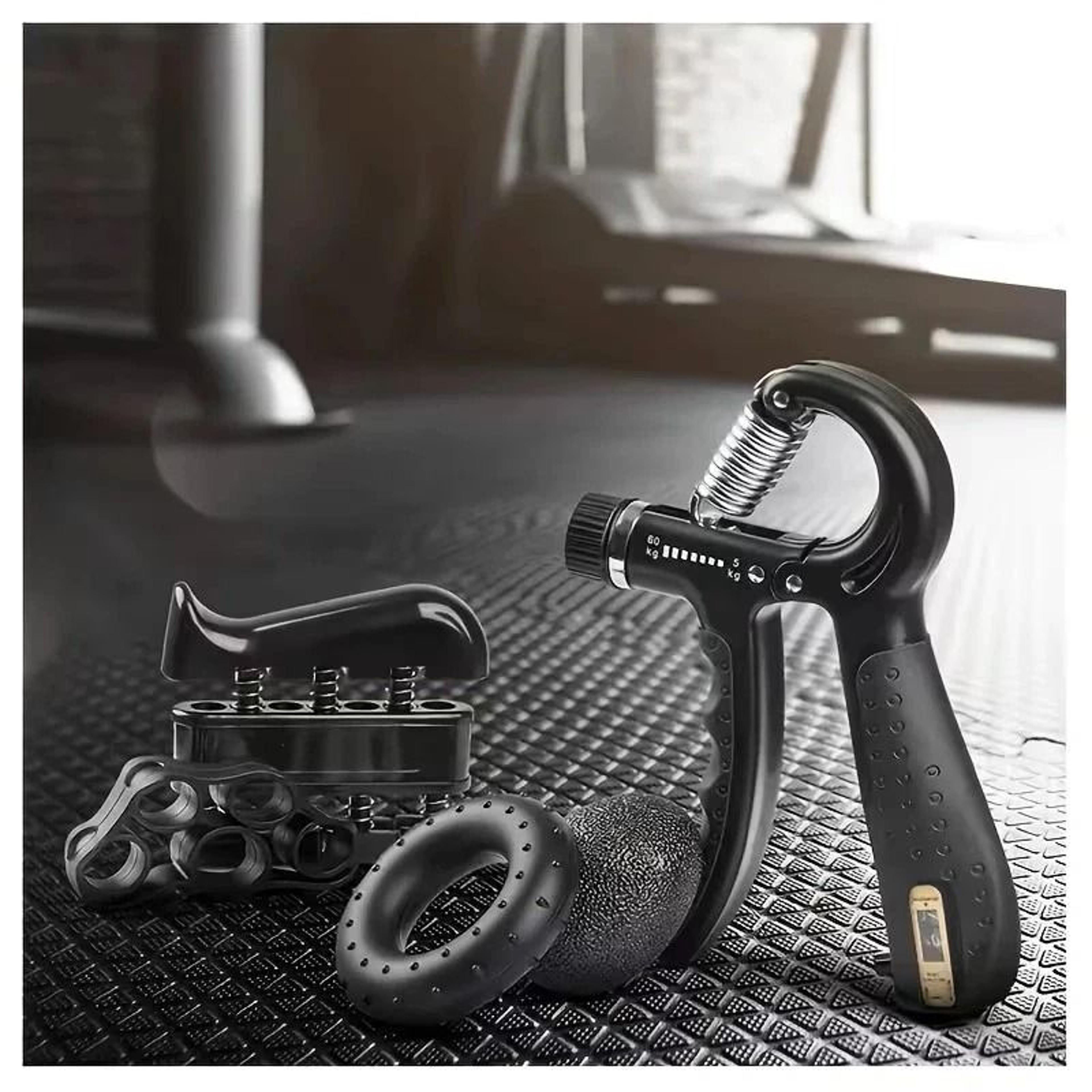 adjustable 5 in 1 hand grip strength power trainer, gripper strengthener set for fitness, rehabilitation, and strength