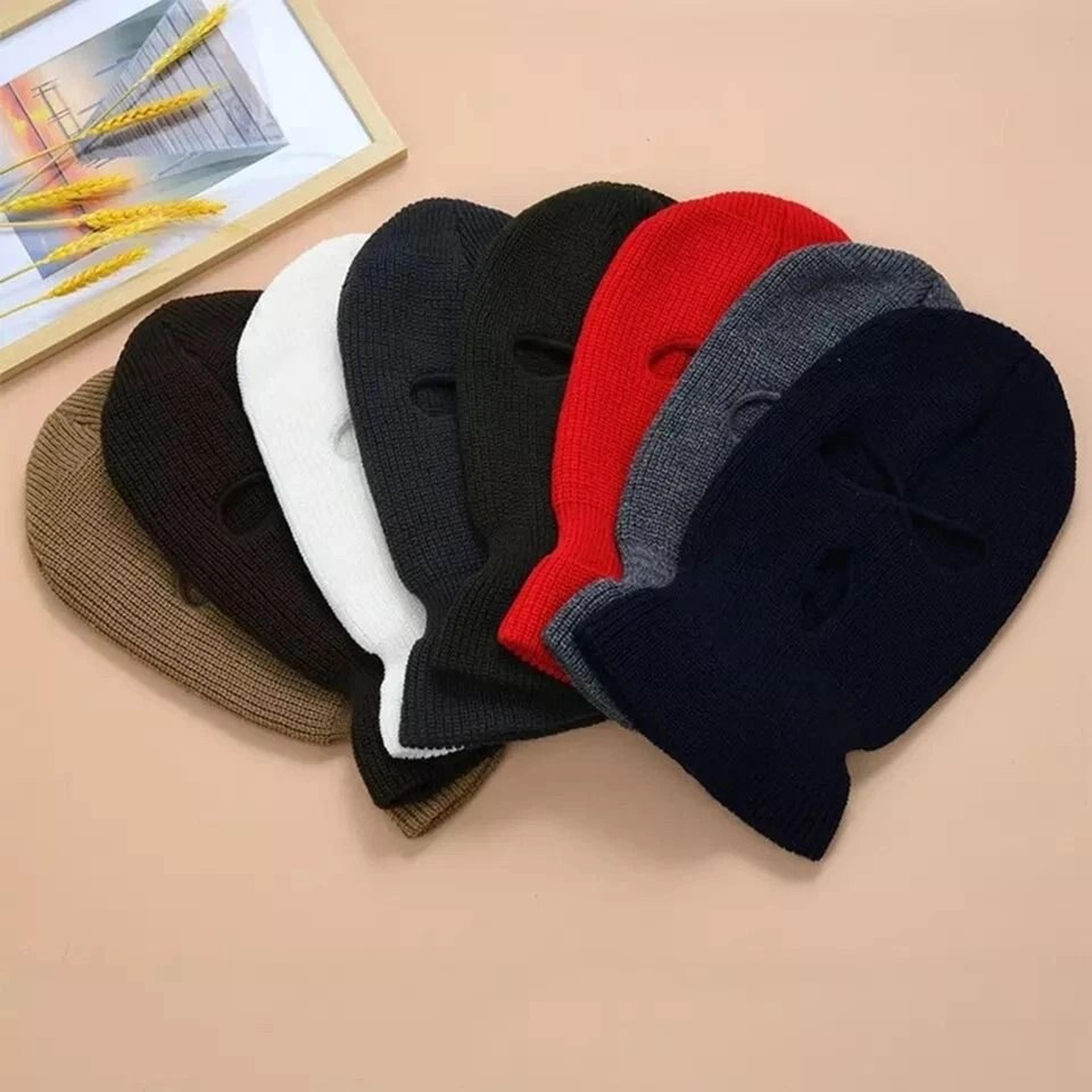 tactical hat, 3 hole full face mask ski mask, winter cap balaclava, outdoor beanie for ultimate cold weather comfort