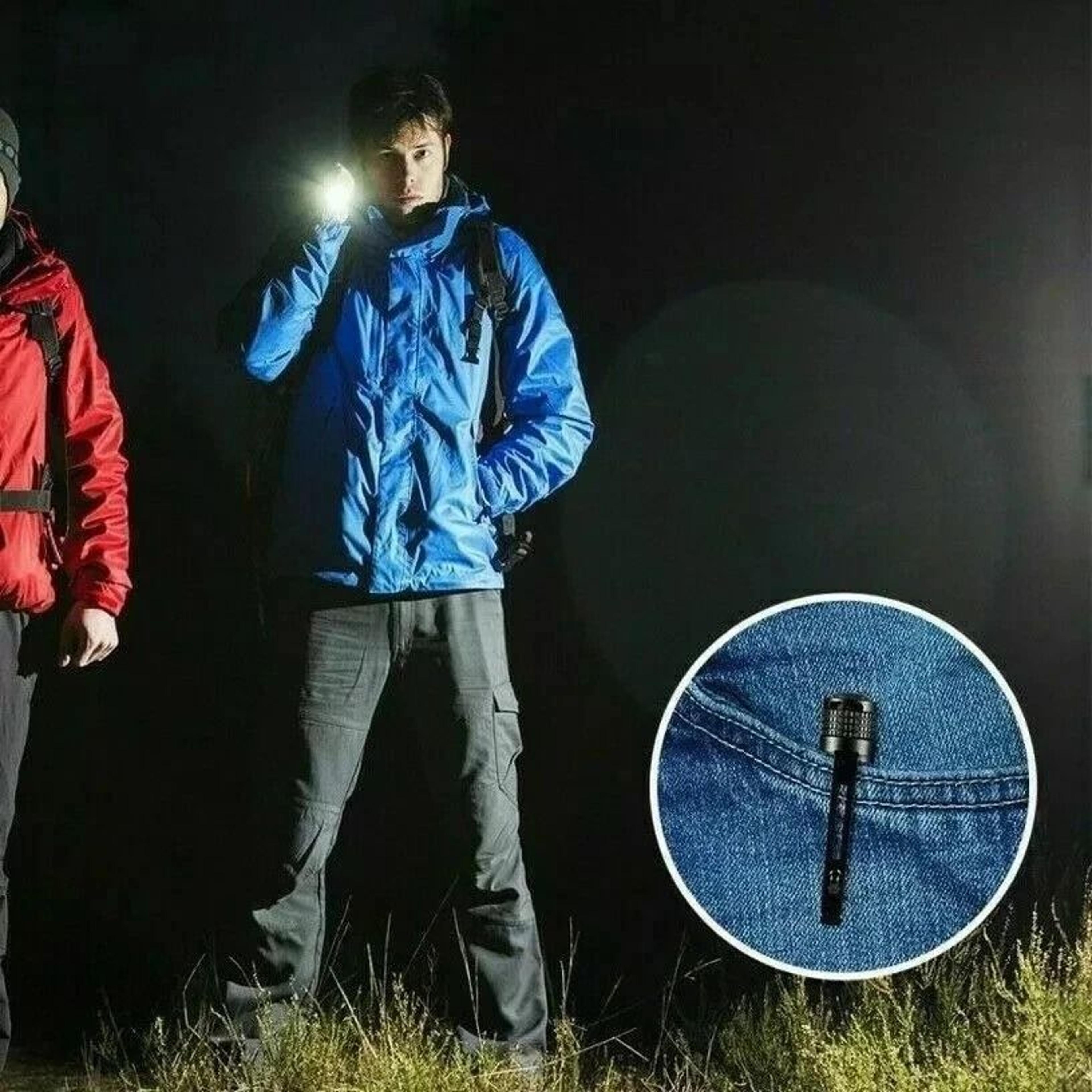 edc led flashlight ipx8, bright light aaa battery, waterproof and durable