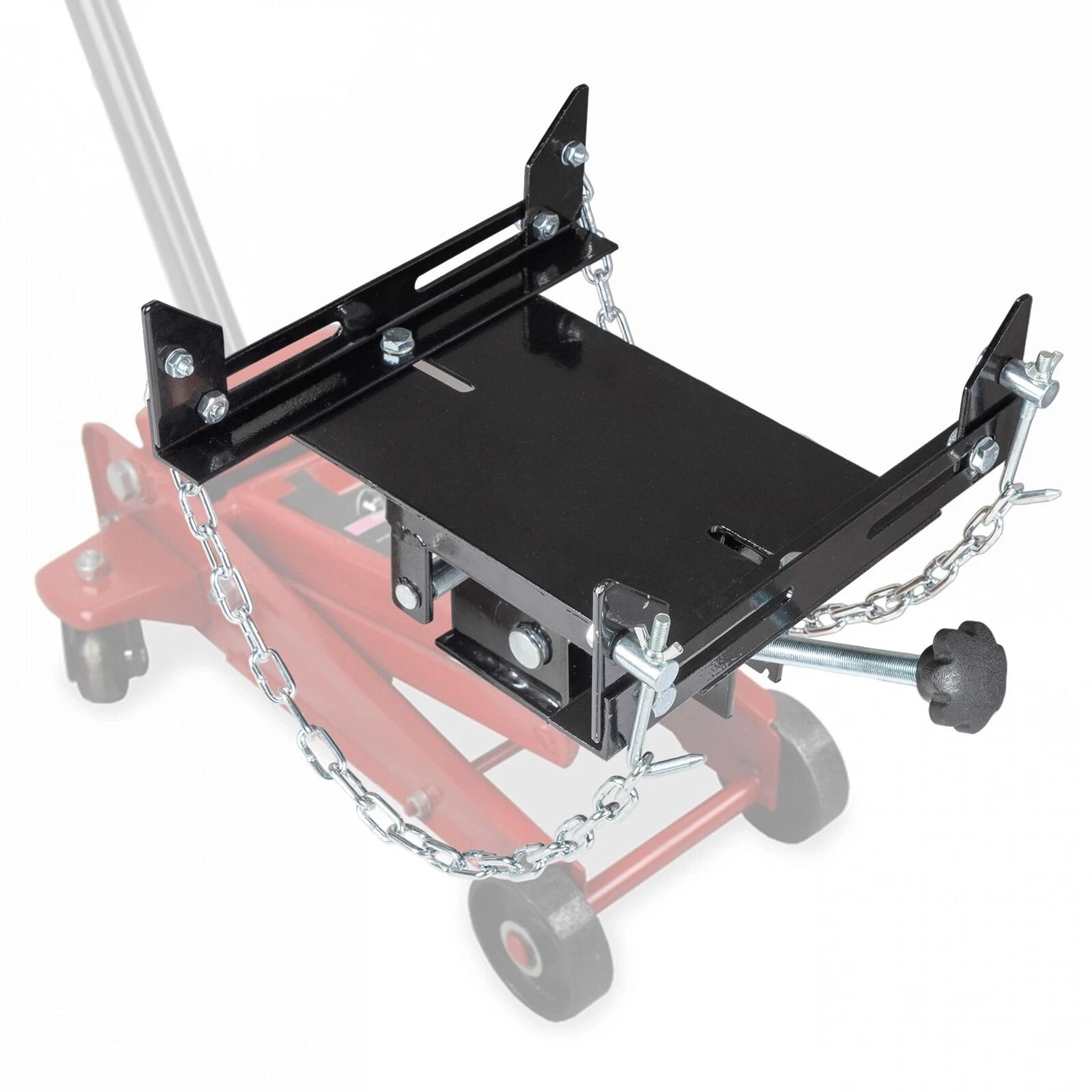1/2 ton transmission floor jack adapter, for repair tool black