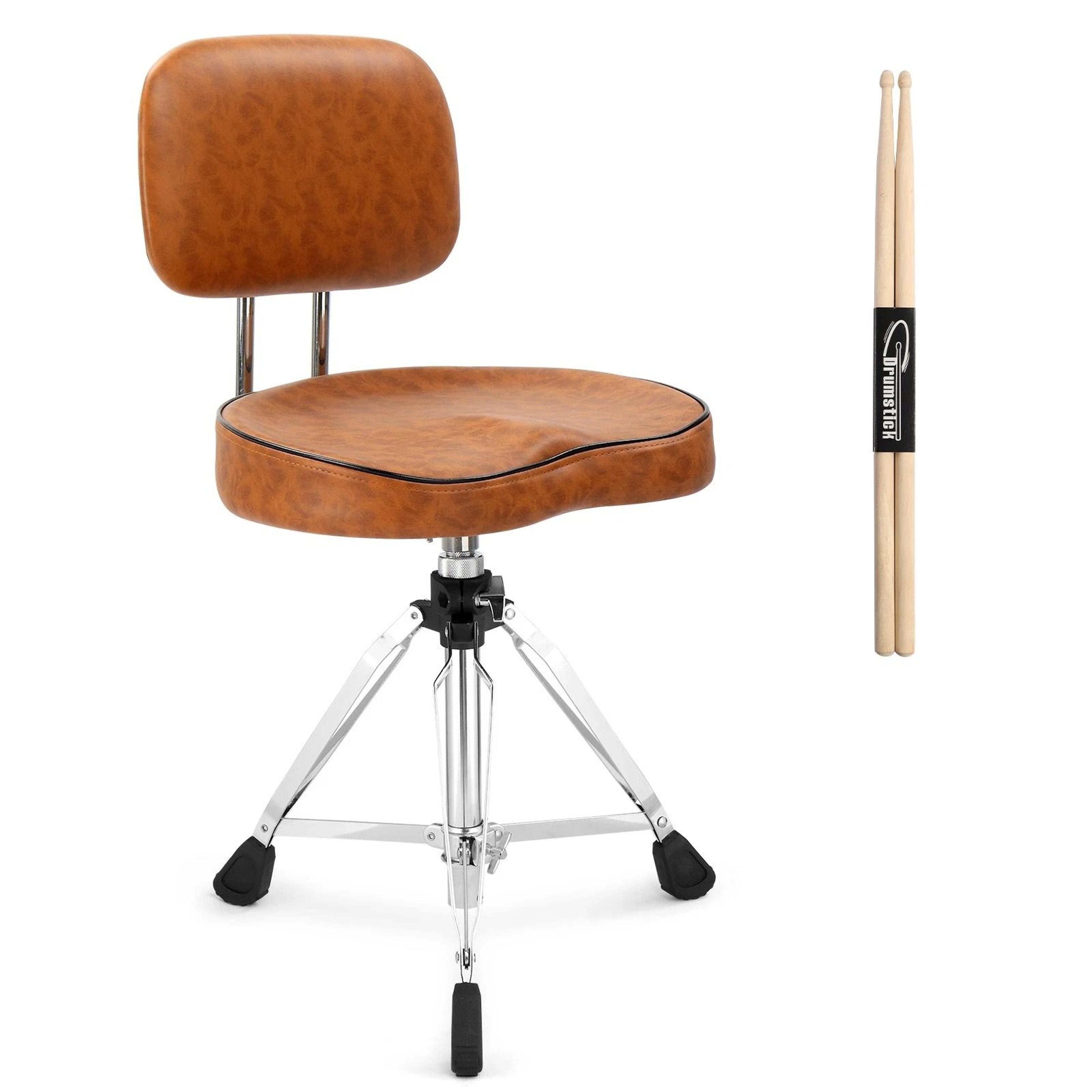 adjustable drum throne with backrest, heavy duty drum stool for drummers
