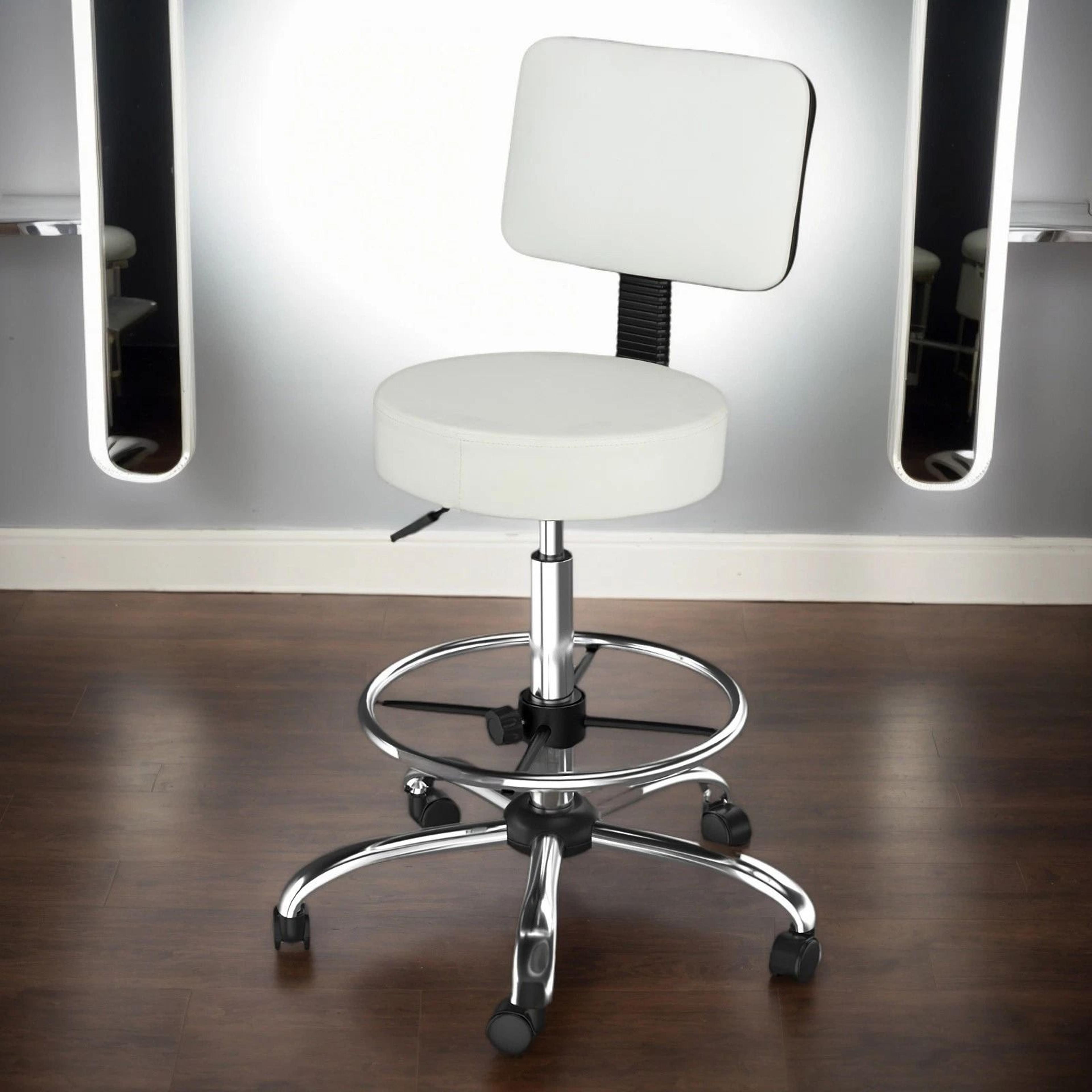 adjustable rolling garage stool, office stool for work shop, mechanic work seat for garage, comfortable rolling seat