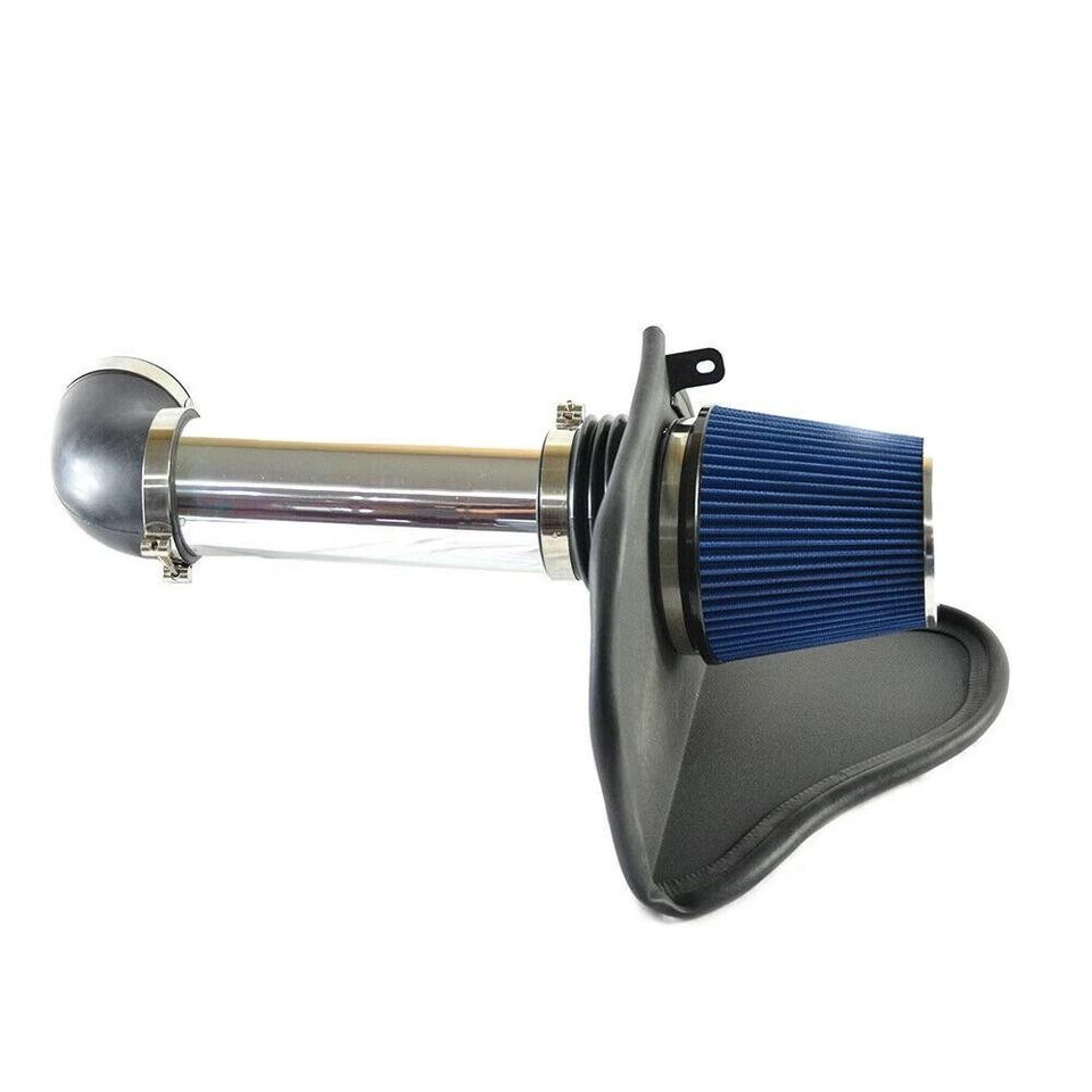 cold air intake + heat shield for challenger charger blue, enhanced engine power