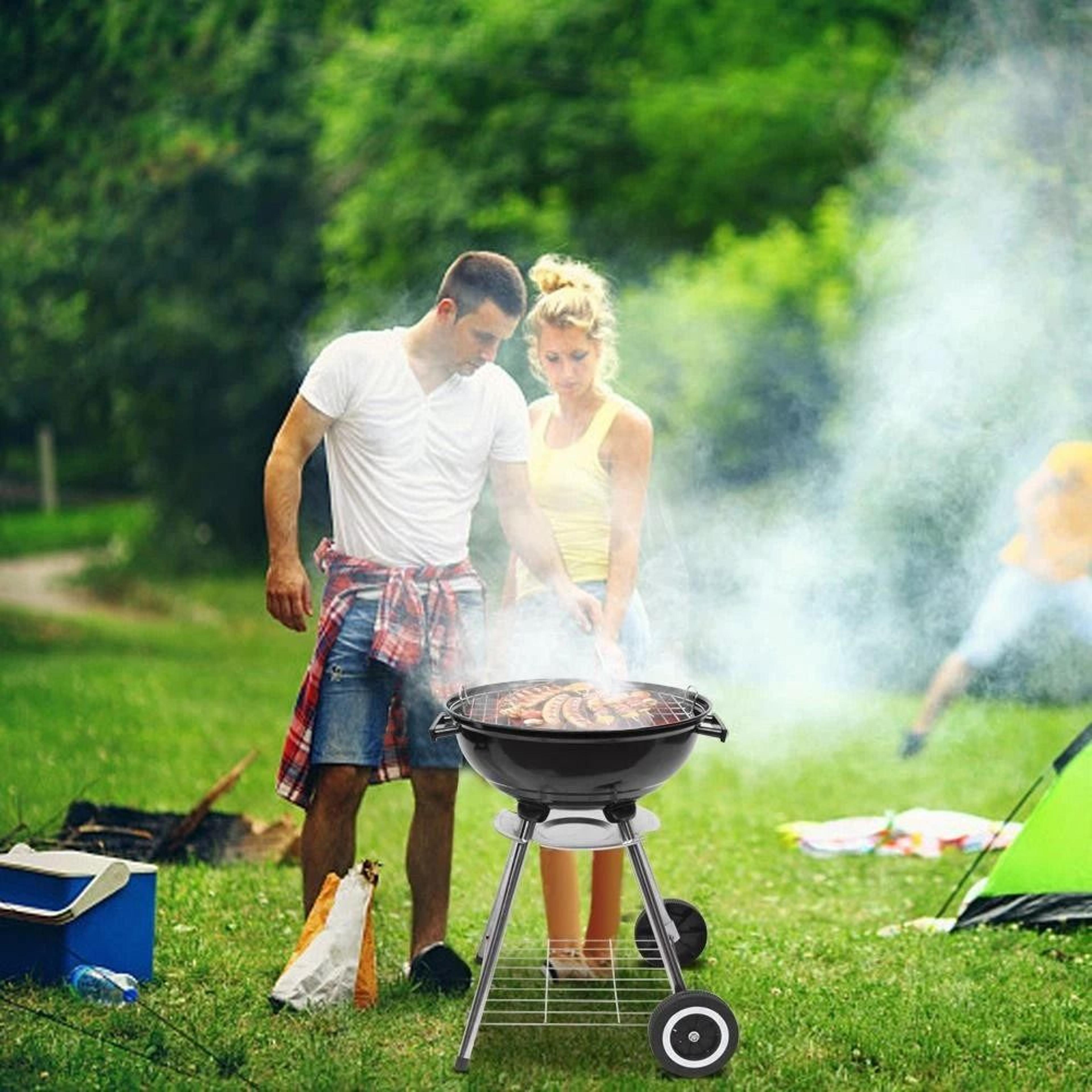 galvanized steel charcoal grill, apple shaped premium, grill high quality black patio cooker