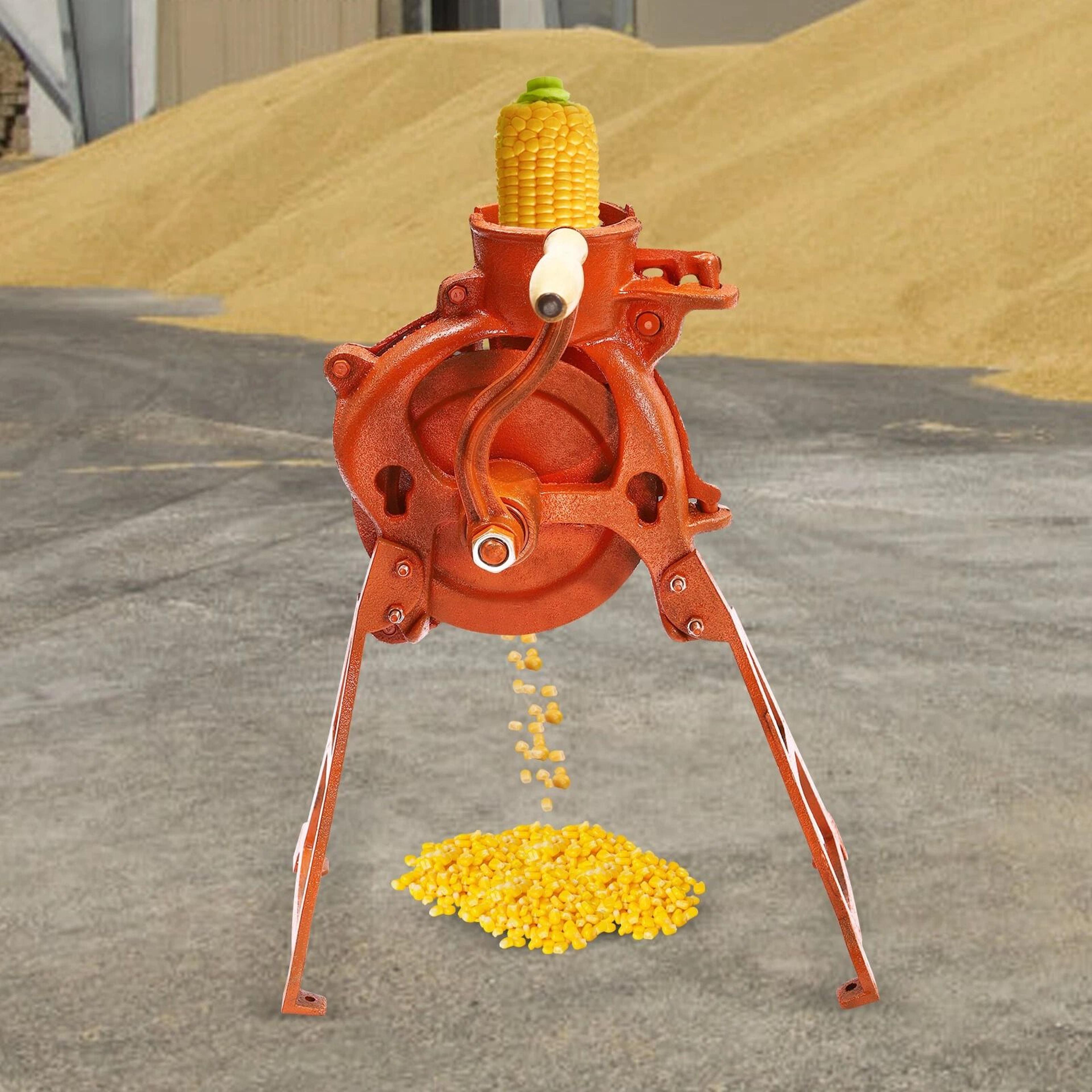hand crank corn sheller, manual corn thresher, efficient corn threshing tool