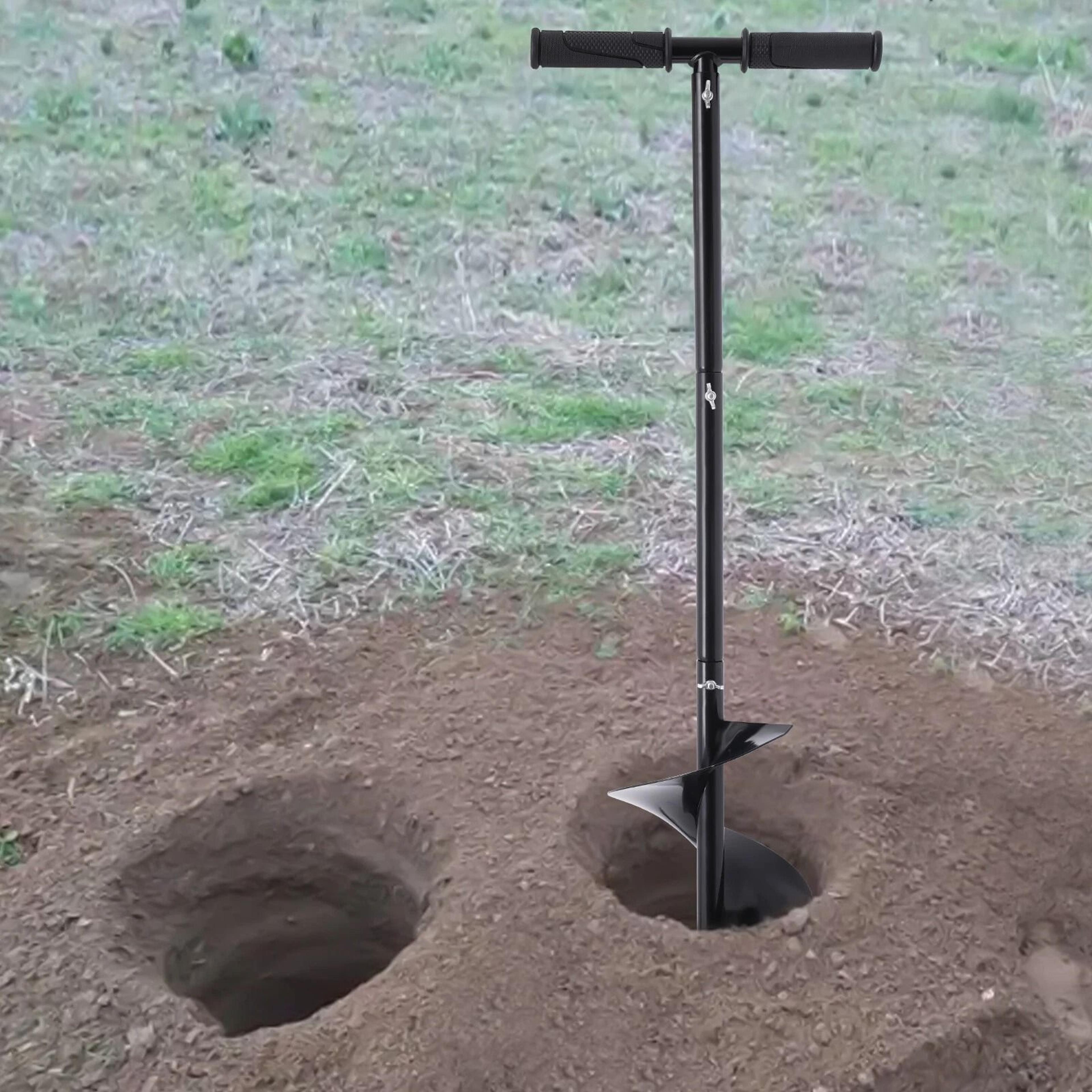 hand digger post hole auger soil borer for fence installation