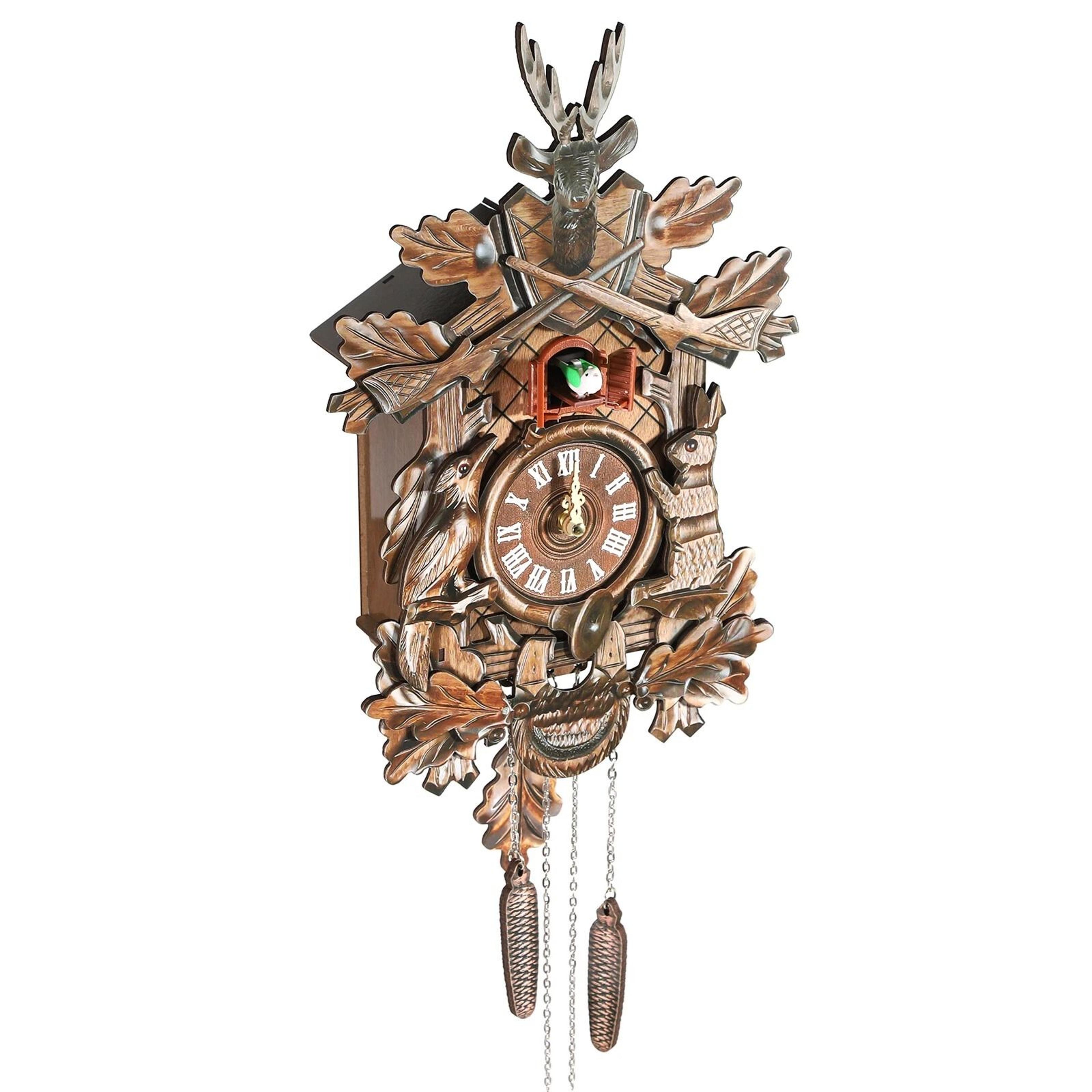hunter cuckoo clock vintage german black forest wooden