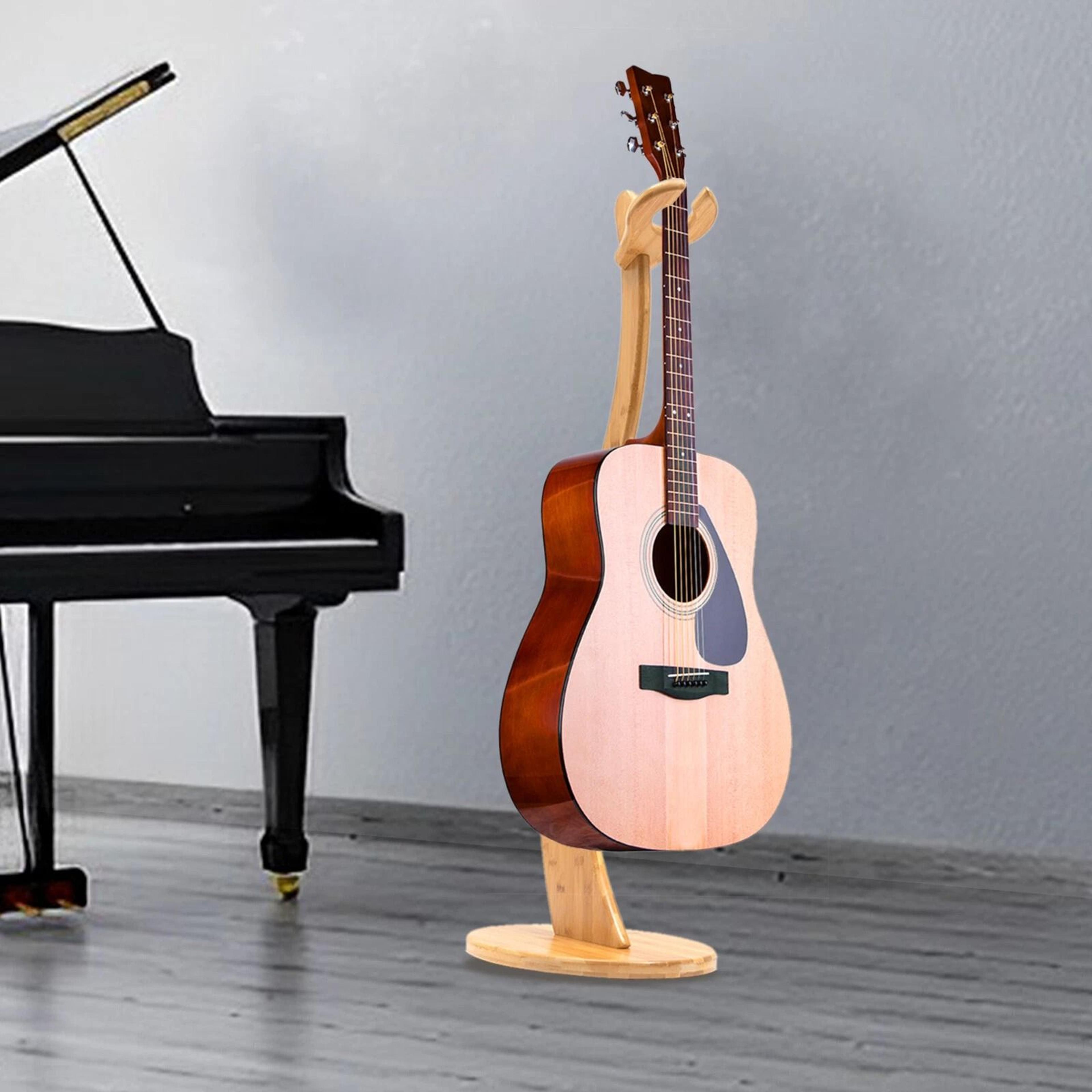 guitar floor stand, bamboo stand for ukulele and guitar support