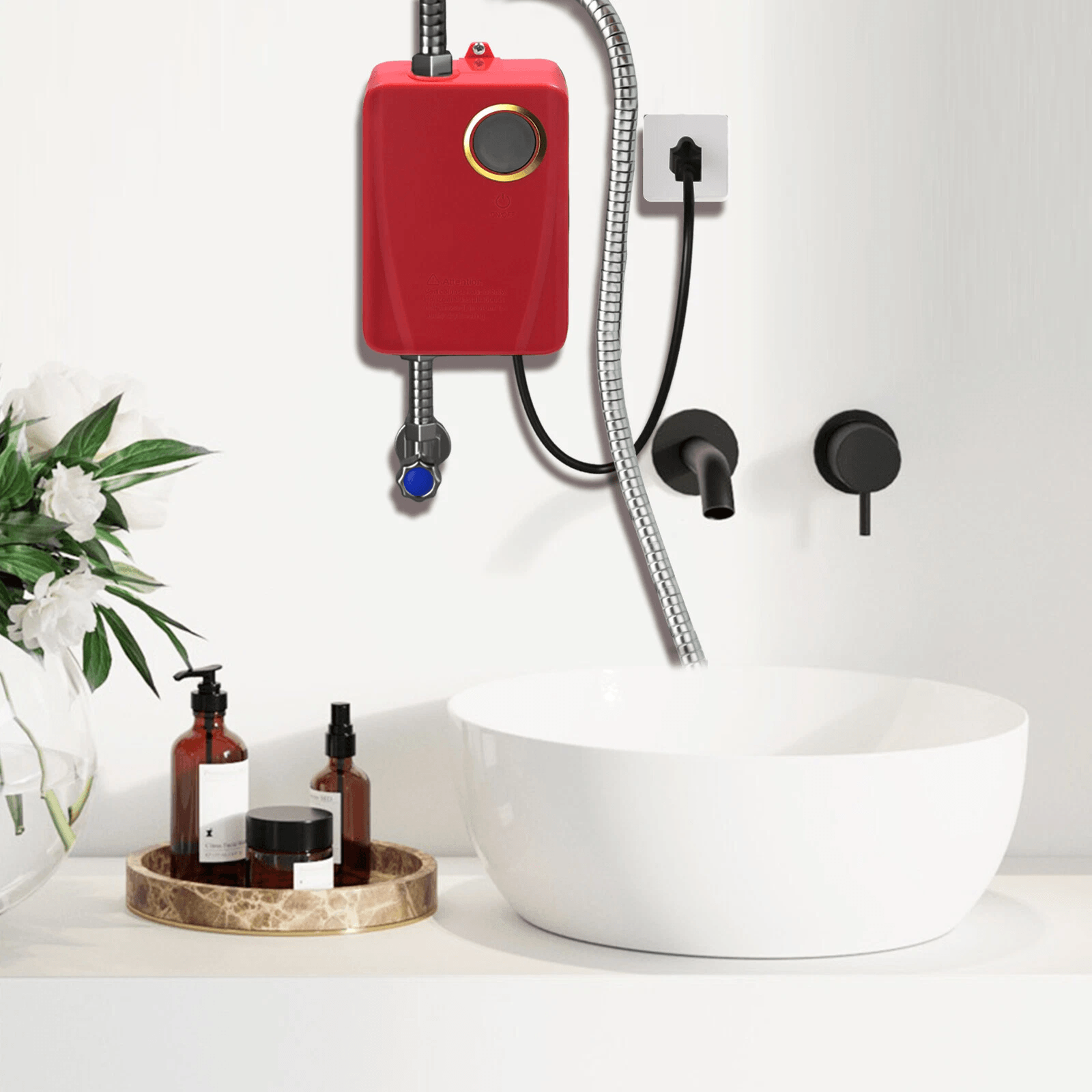 portable instant hot shower heater, electric tankless water heater for kitchen