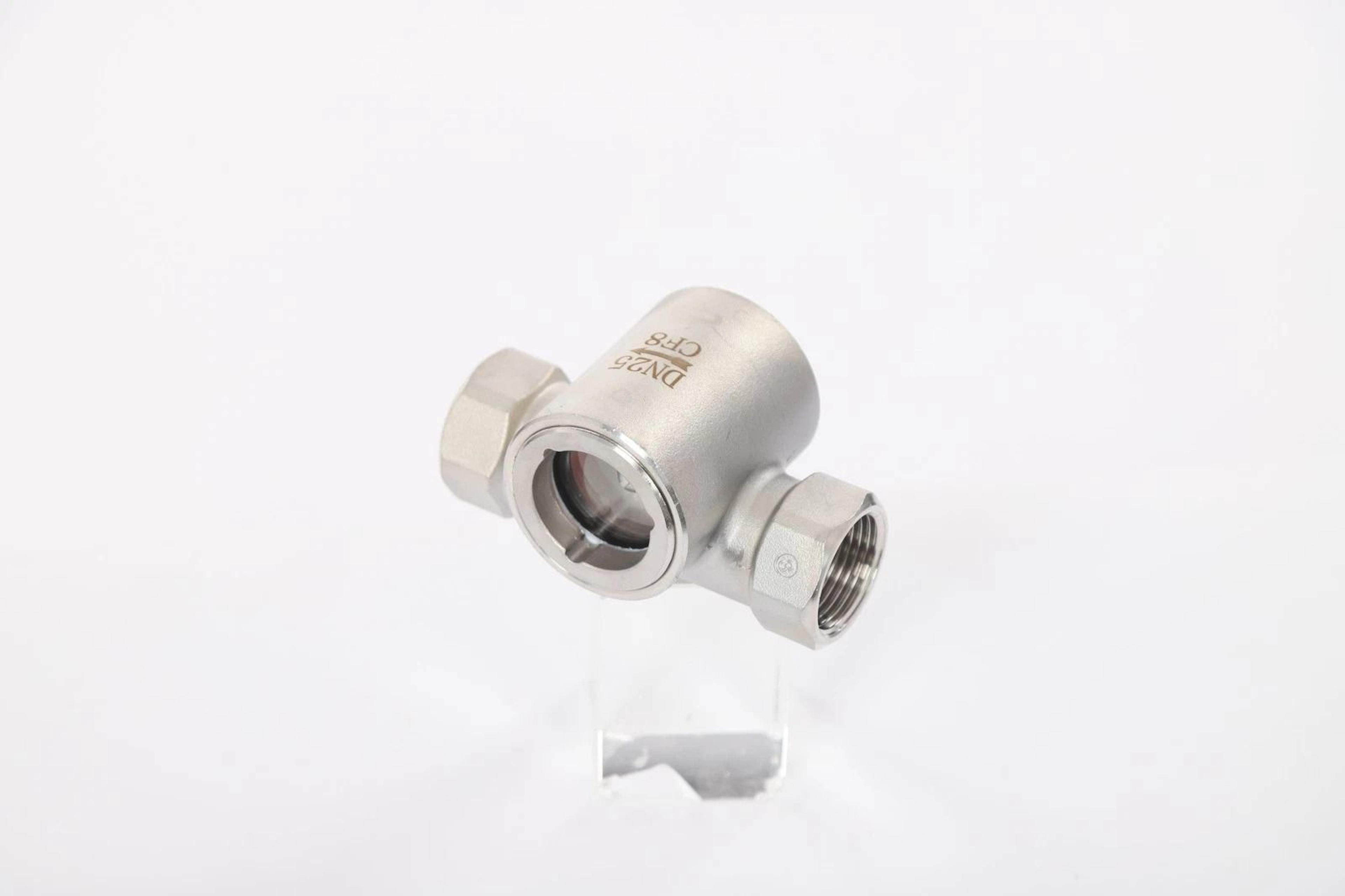 stainless steel sight water flow indicator, plastic impeller