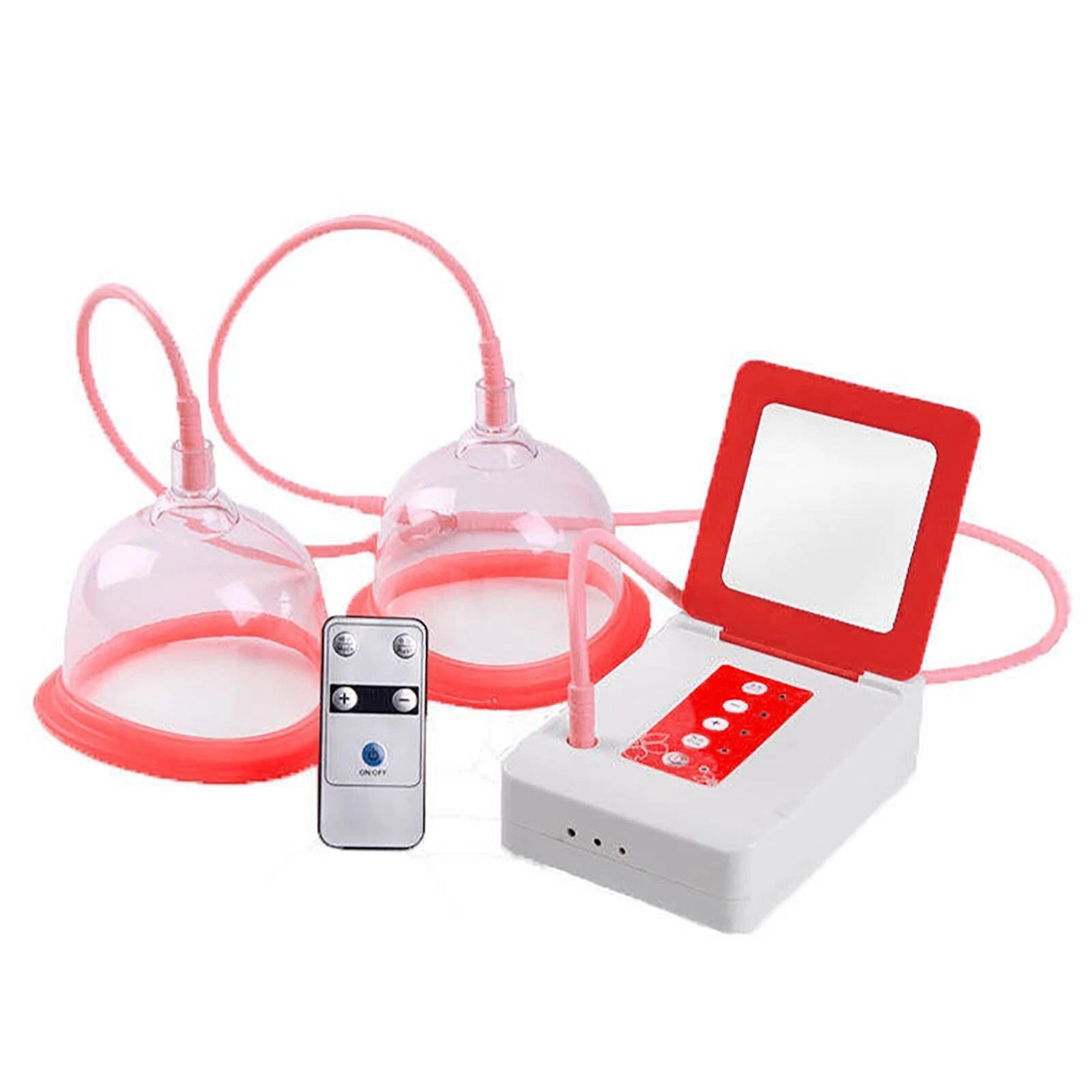 massage vacuum pump device, electric breast double cup, breast enlargement system