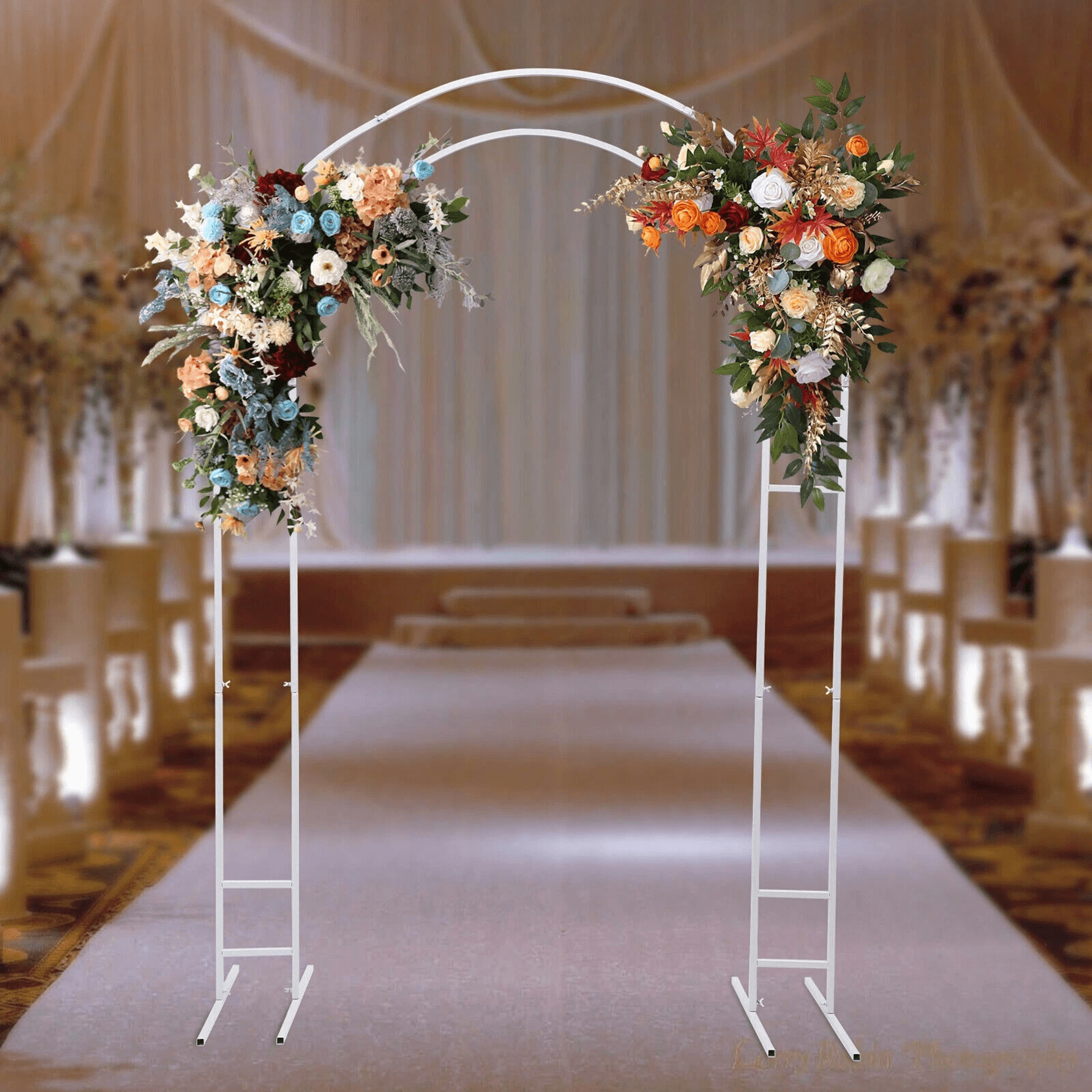 outdoor wedding balloon backdrop stand, metal arch for parties and gardens