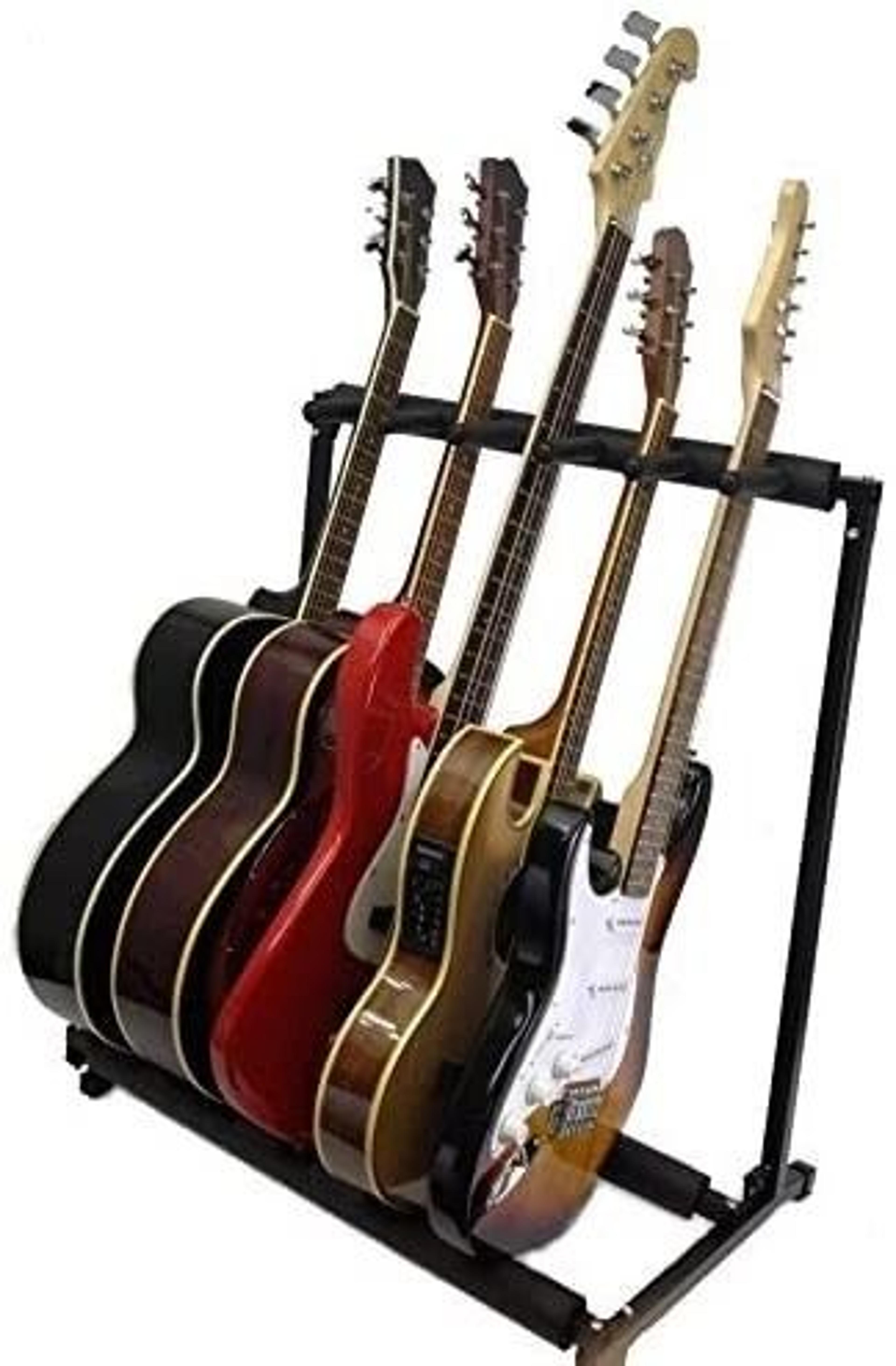 folding 5 guitar stand, five instrument display rack, nice quality