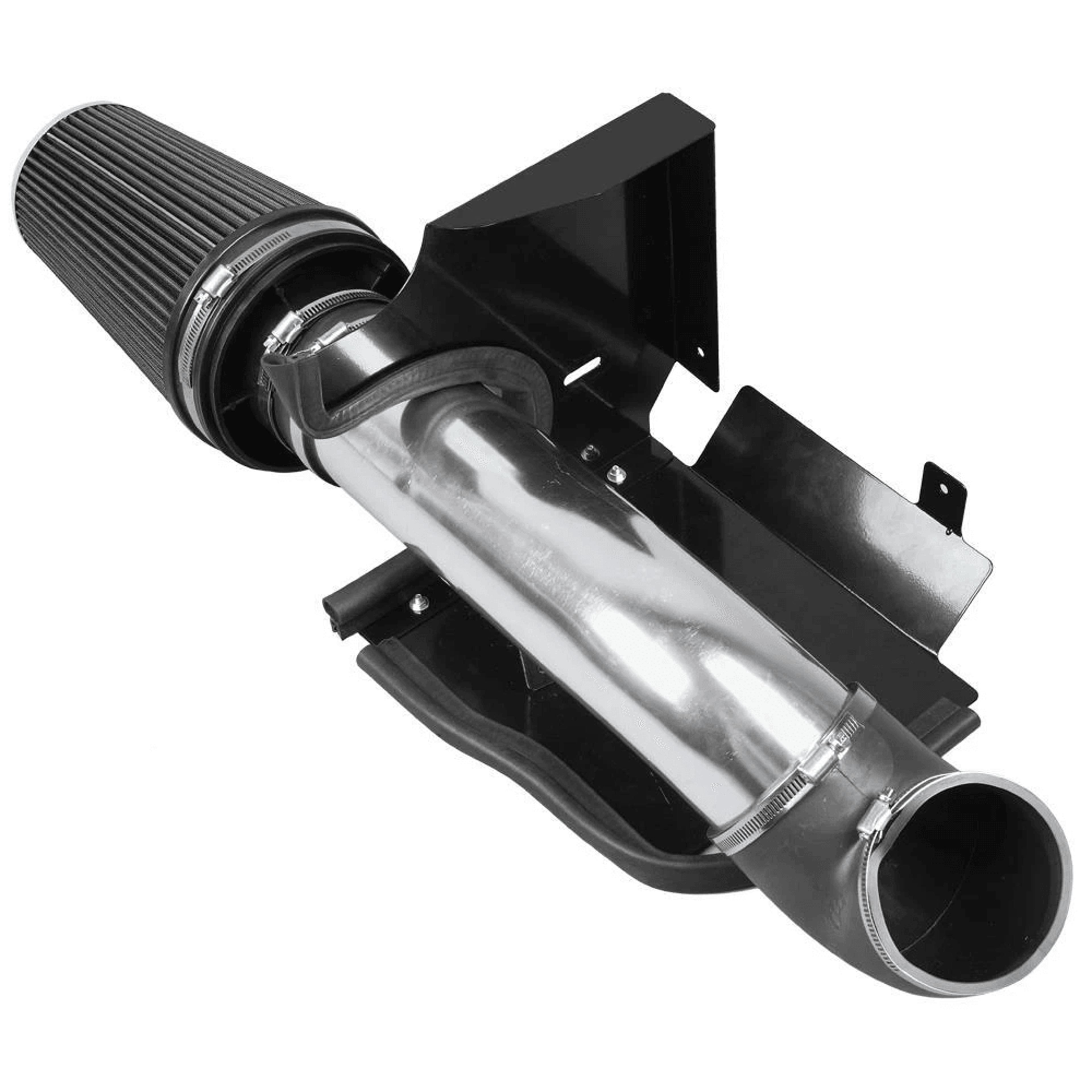 silverado cold heat shield air intake + black filter system
