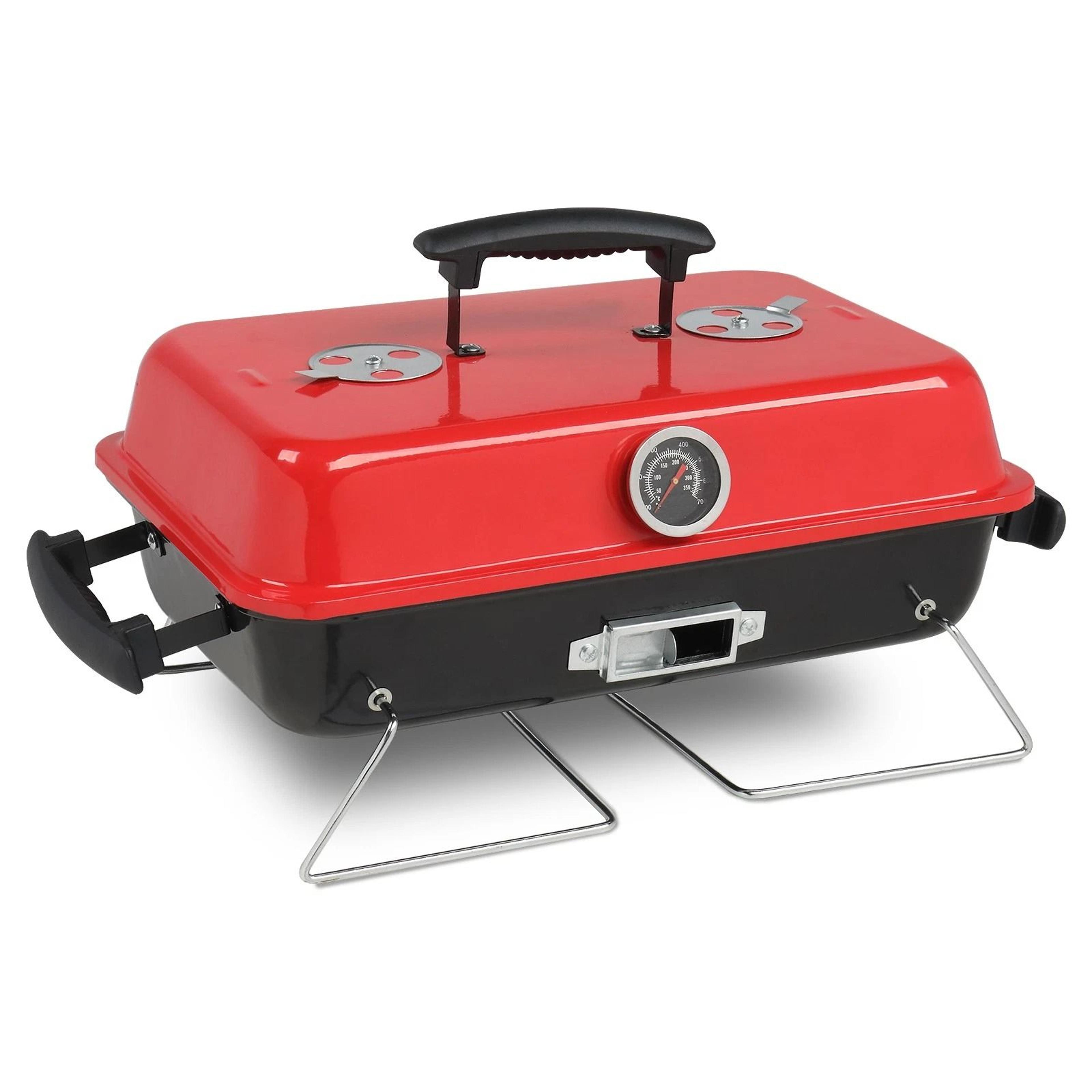 charcoal smoker grill, portable outdoor tabletop bbq for camping, picnic