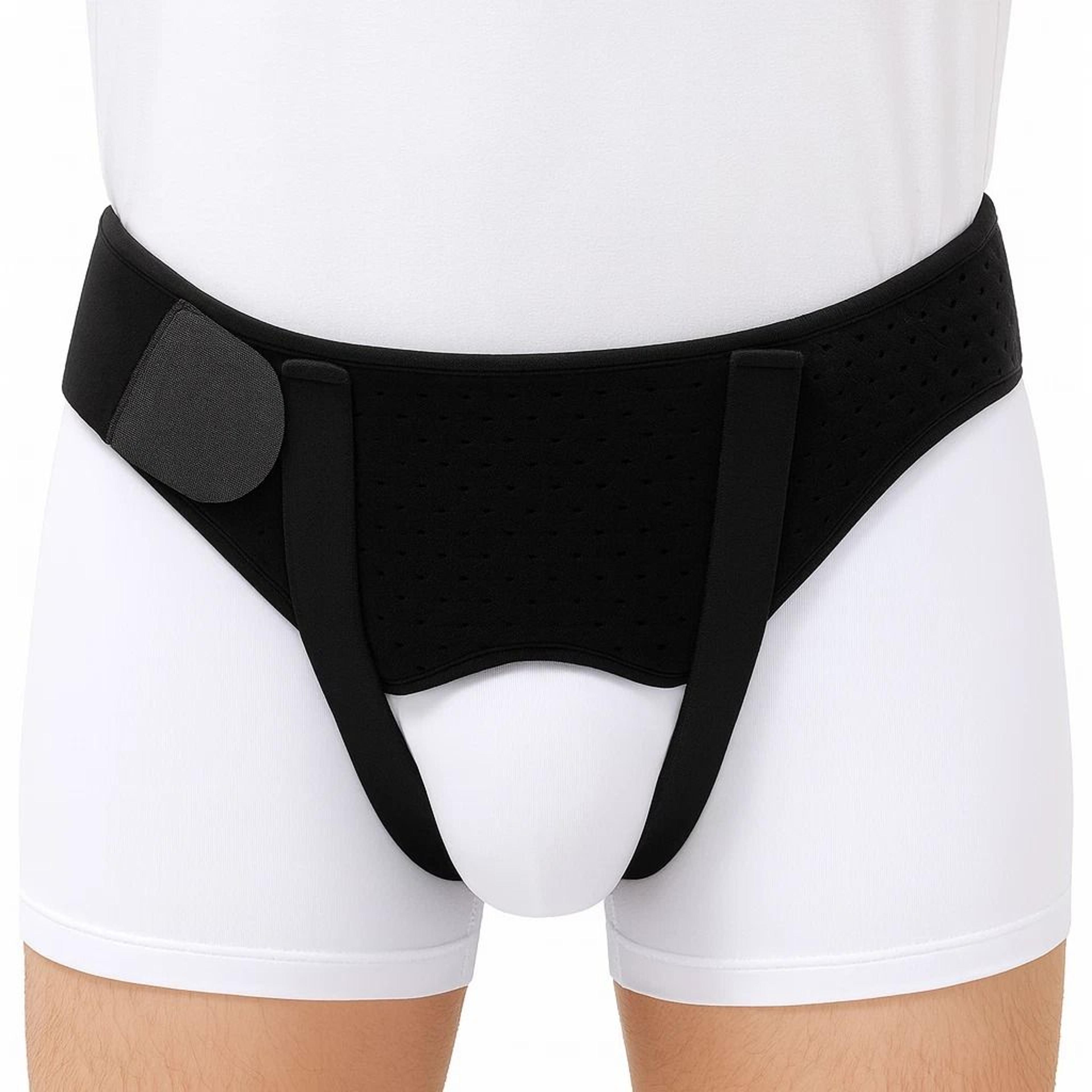 men truss for inguinal hernia support belt with 2 removable compression pads