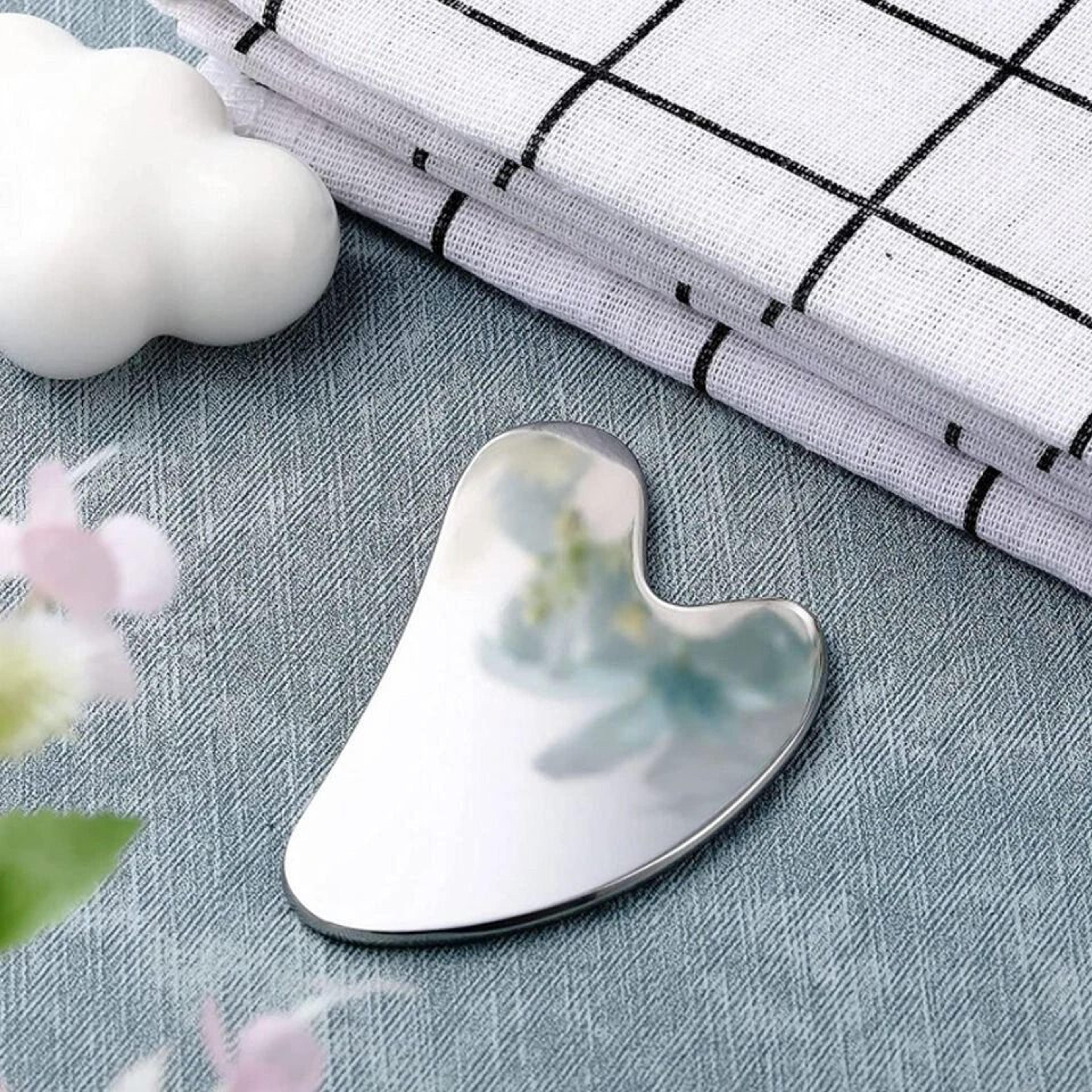 facial tools guasha for face, stainless steel gua sha, metal gua sha tight, anti-aging massager