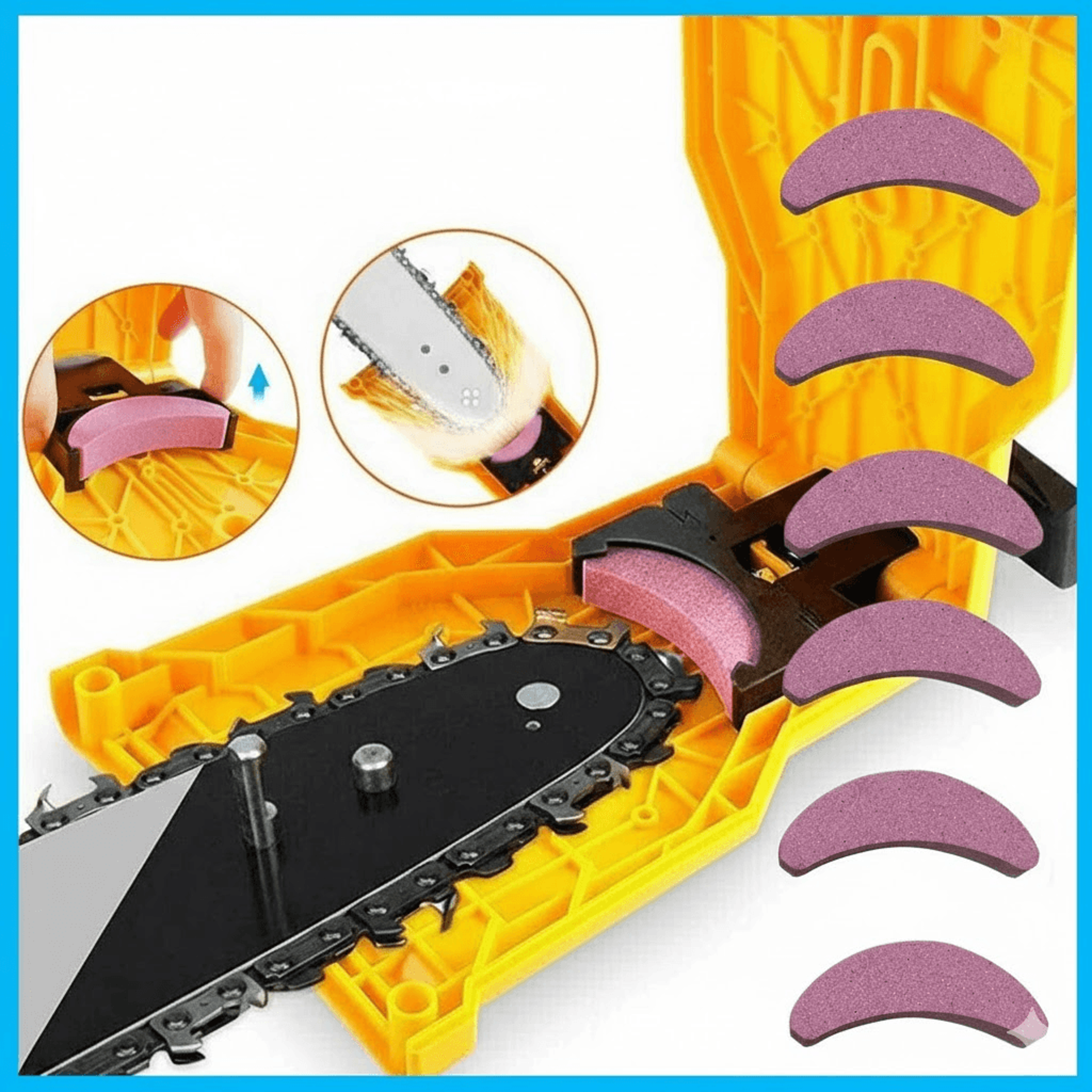 chain saw blade fast sharpening, chainsaw teeth sharpener, stone grinder tool for ultimate precision