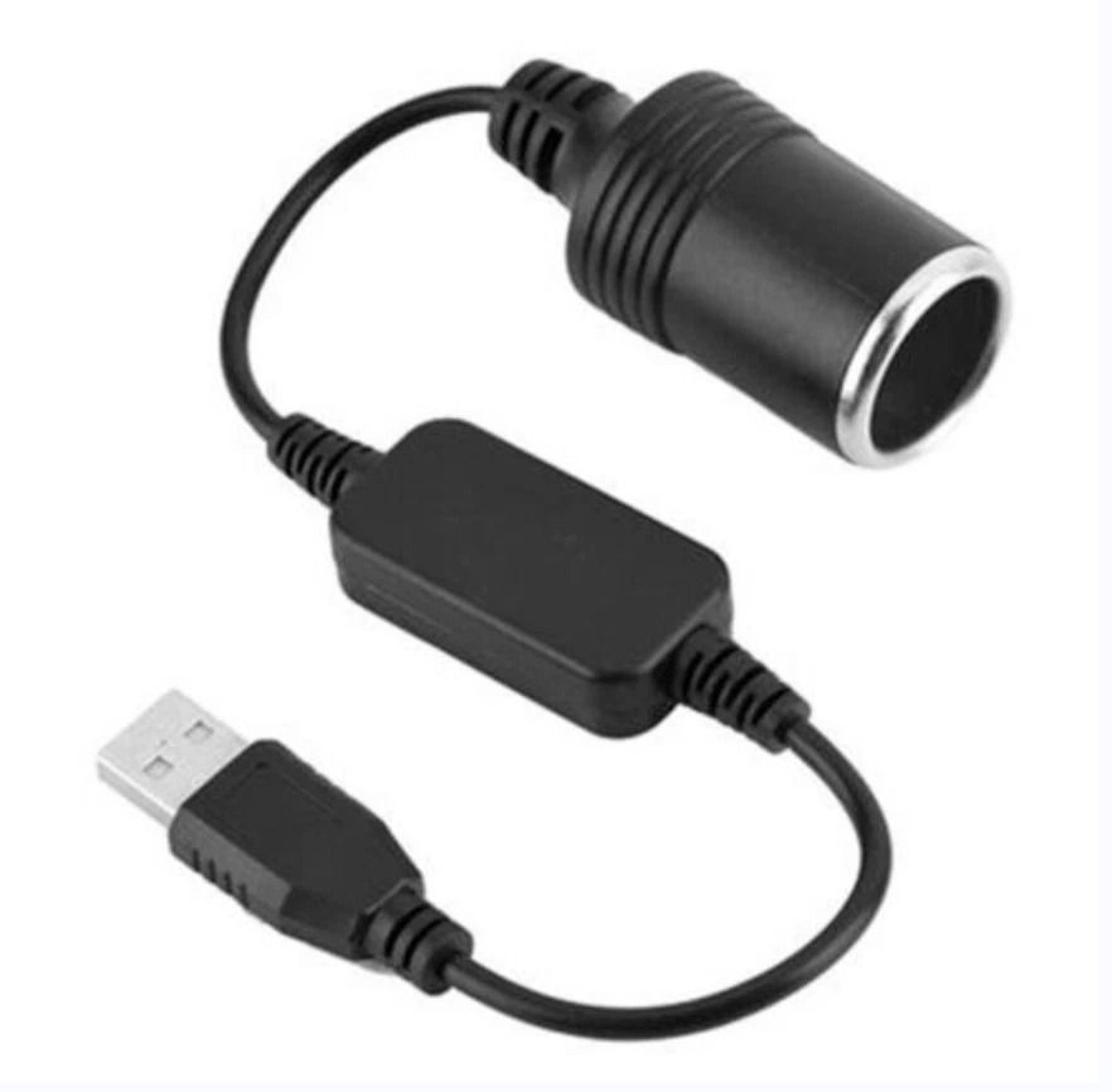 car usb to cigarette lighter female socket converter adapter cable connector for easy charging