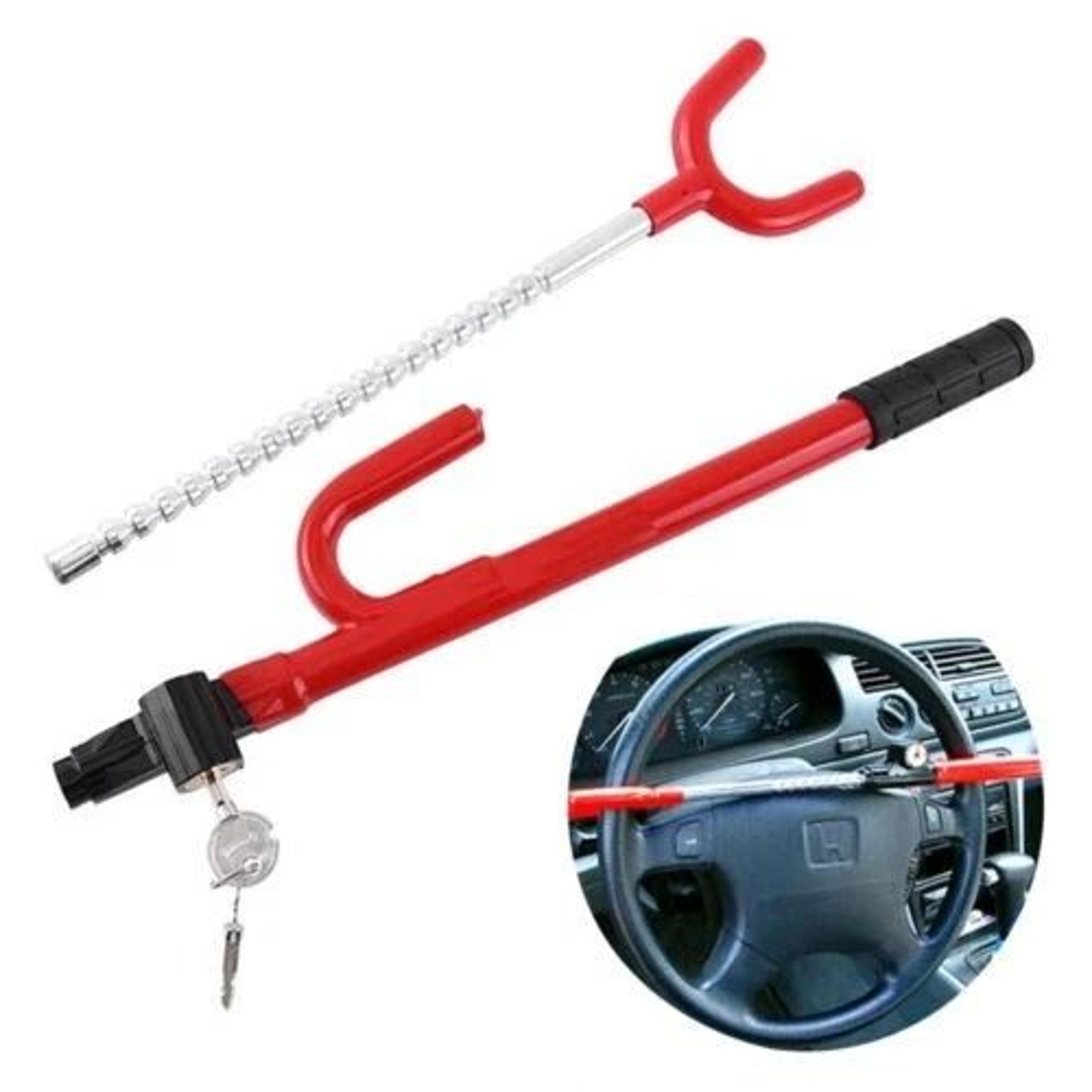 anti theft steering wheel lock the club twin hooks universal for car van suv truck