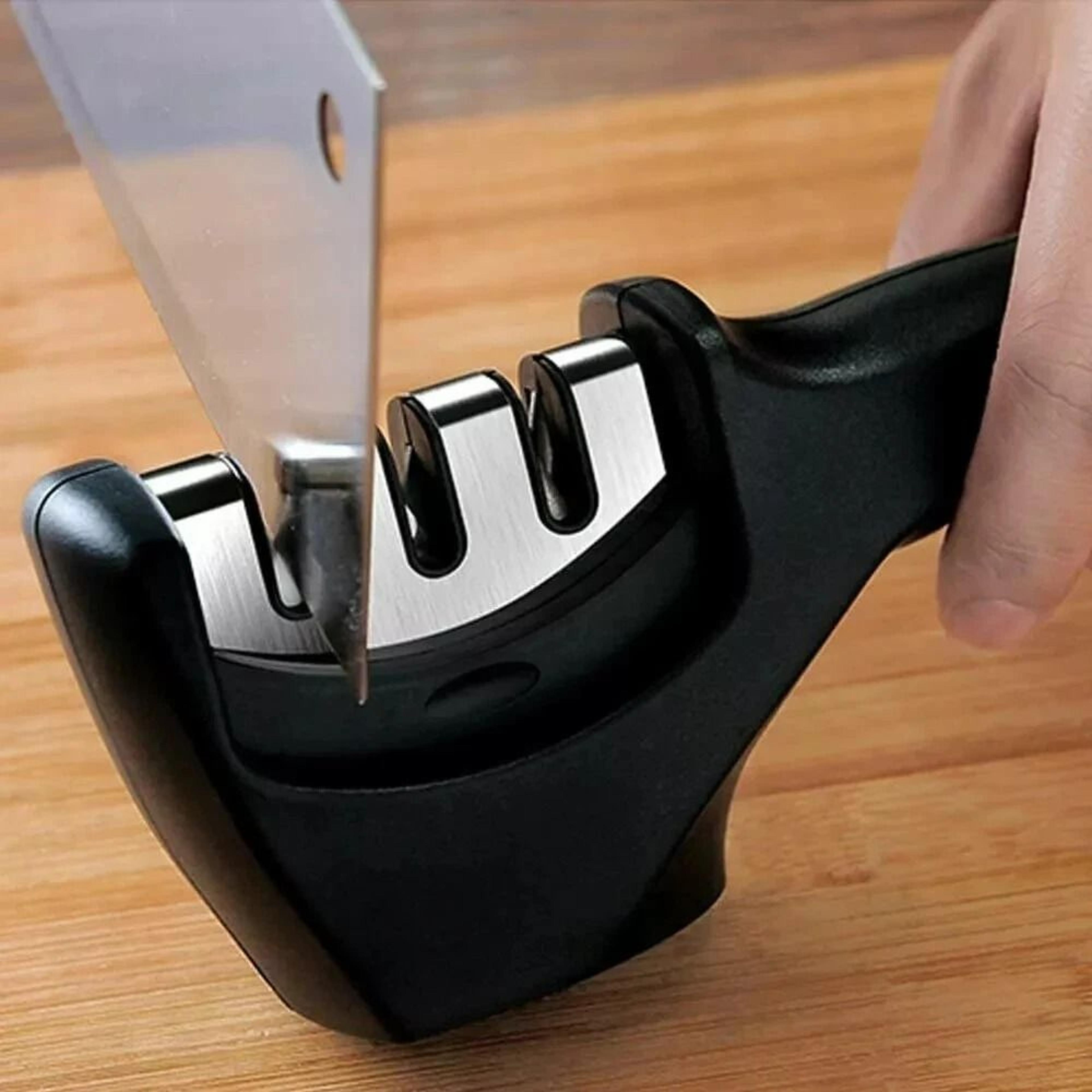 ceramic tungsten knife sharpener, professional 3 stage kitchen sharpening system