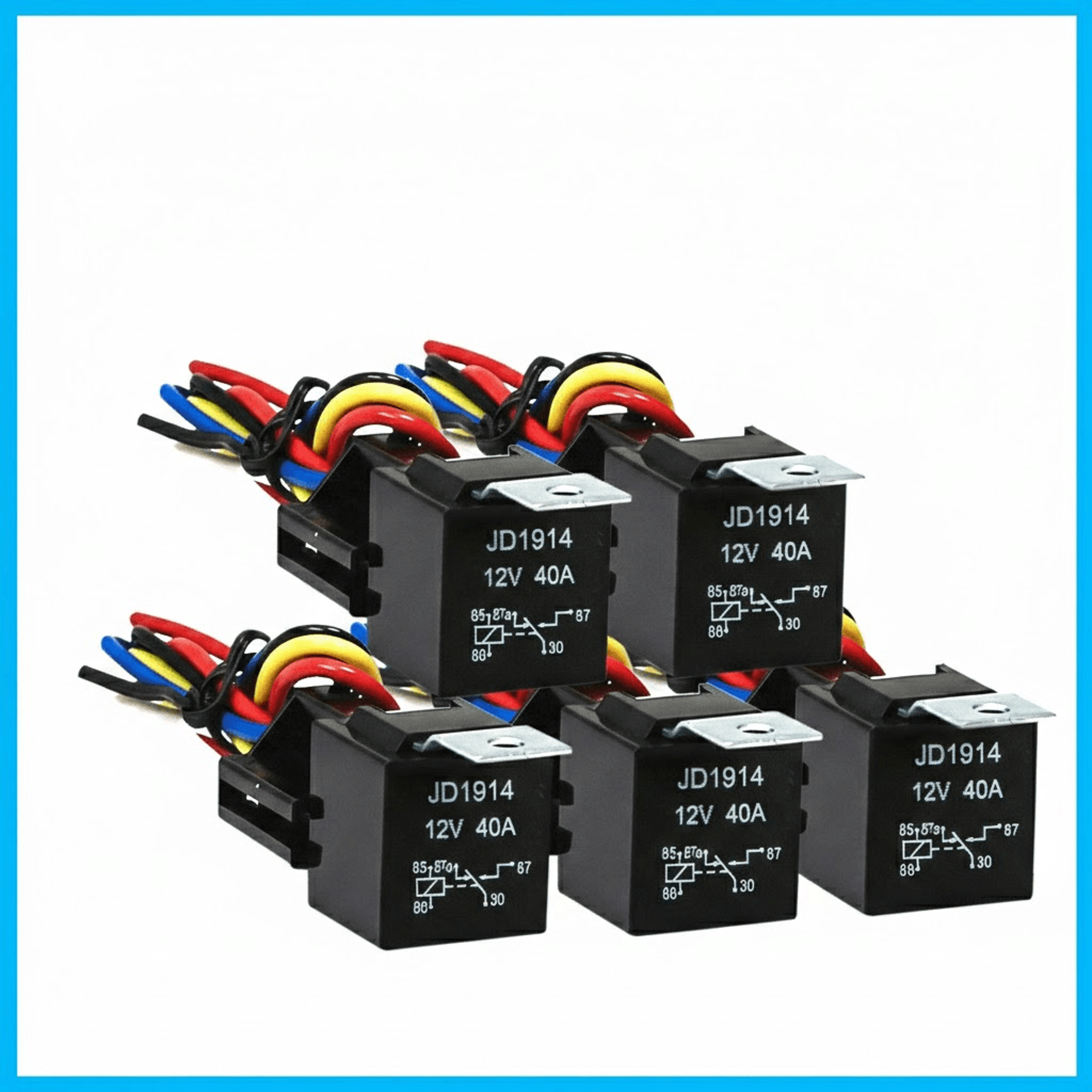 waterproof dc 5pin automotive car relay switch spdt harness sockets