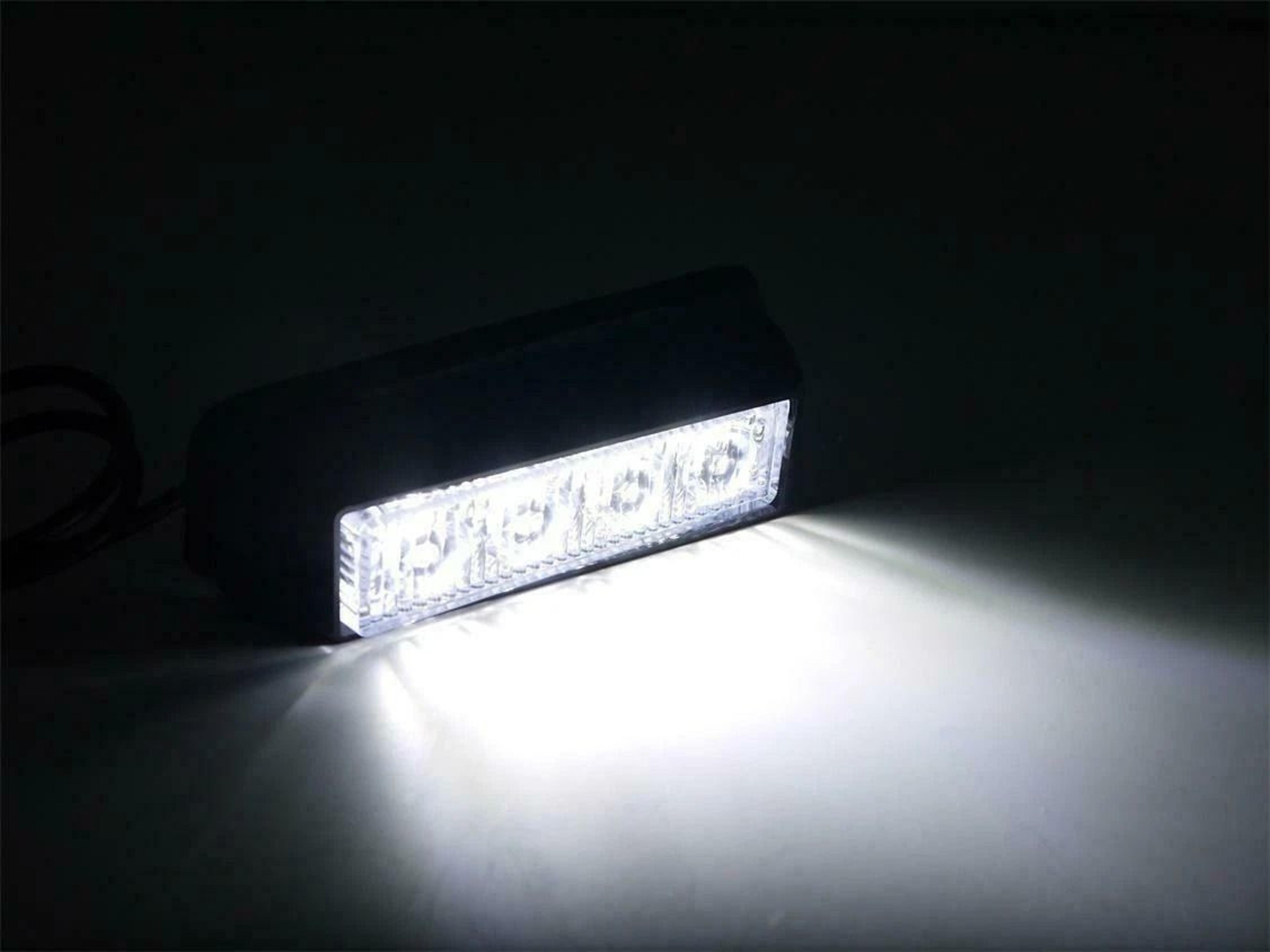 amber white led flash strobe light bar for car truck hazard emergency warning