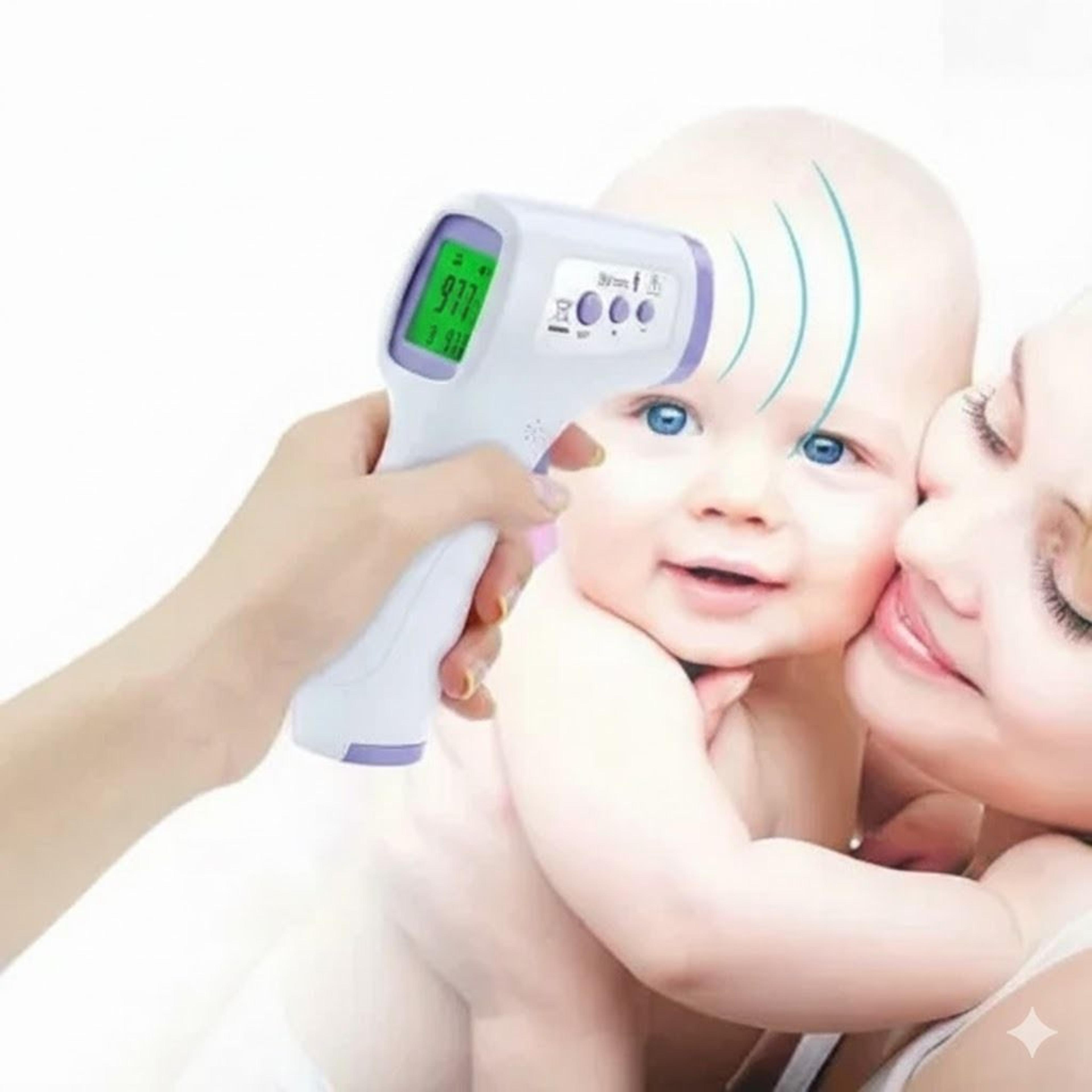 non-contact infrared thermometer, large lcd digital baby forehead temperature gun