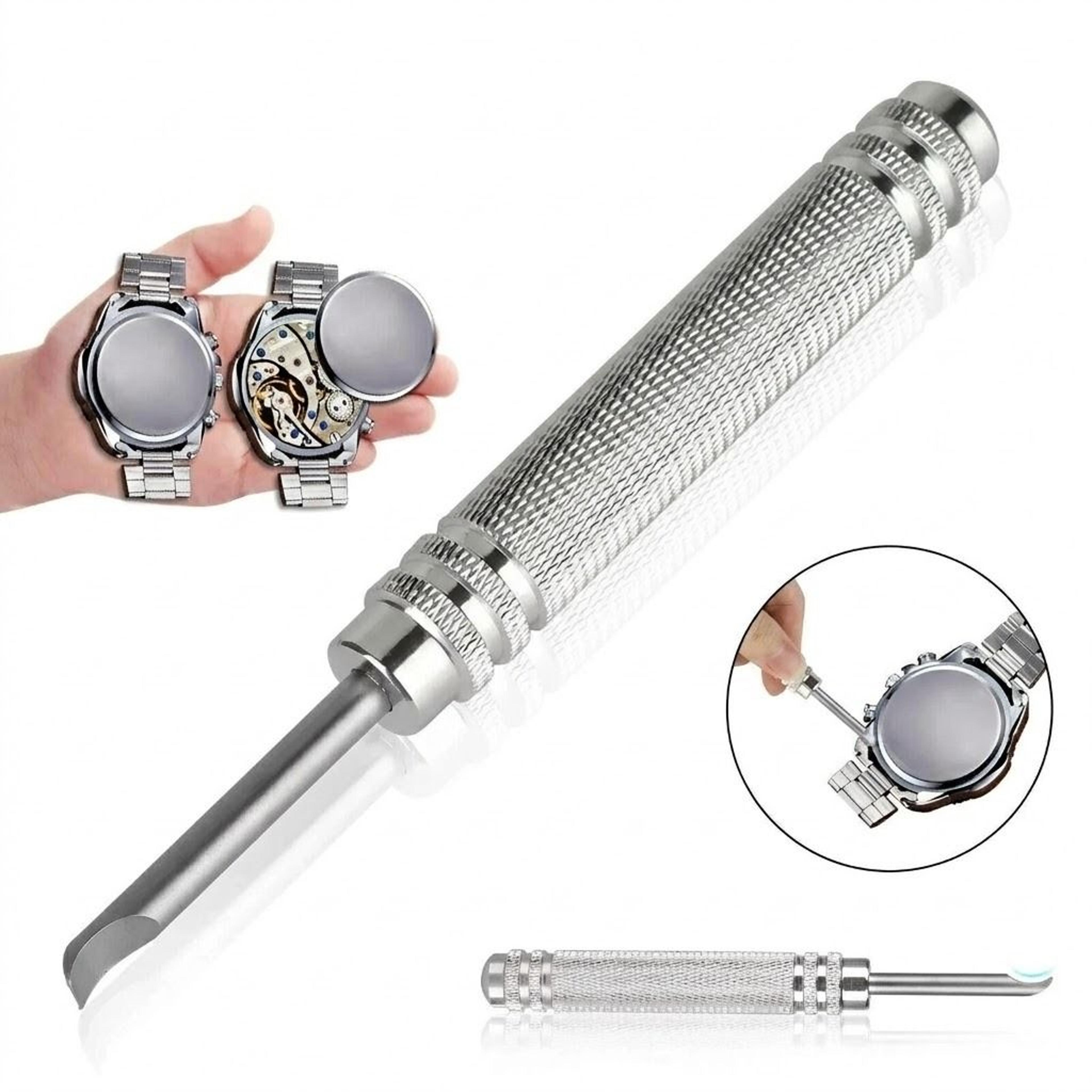 battery screw cover remover, watch band back case opener fixer tool kit