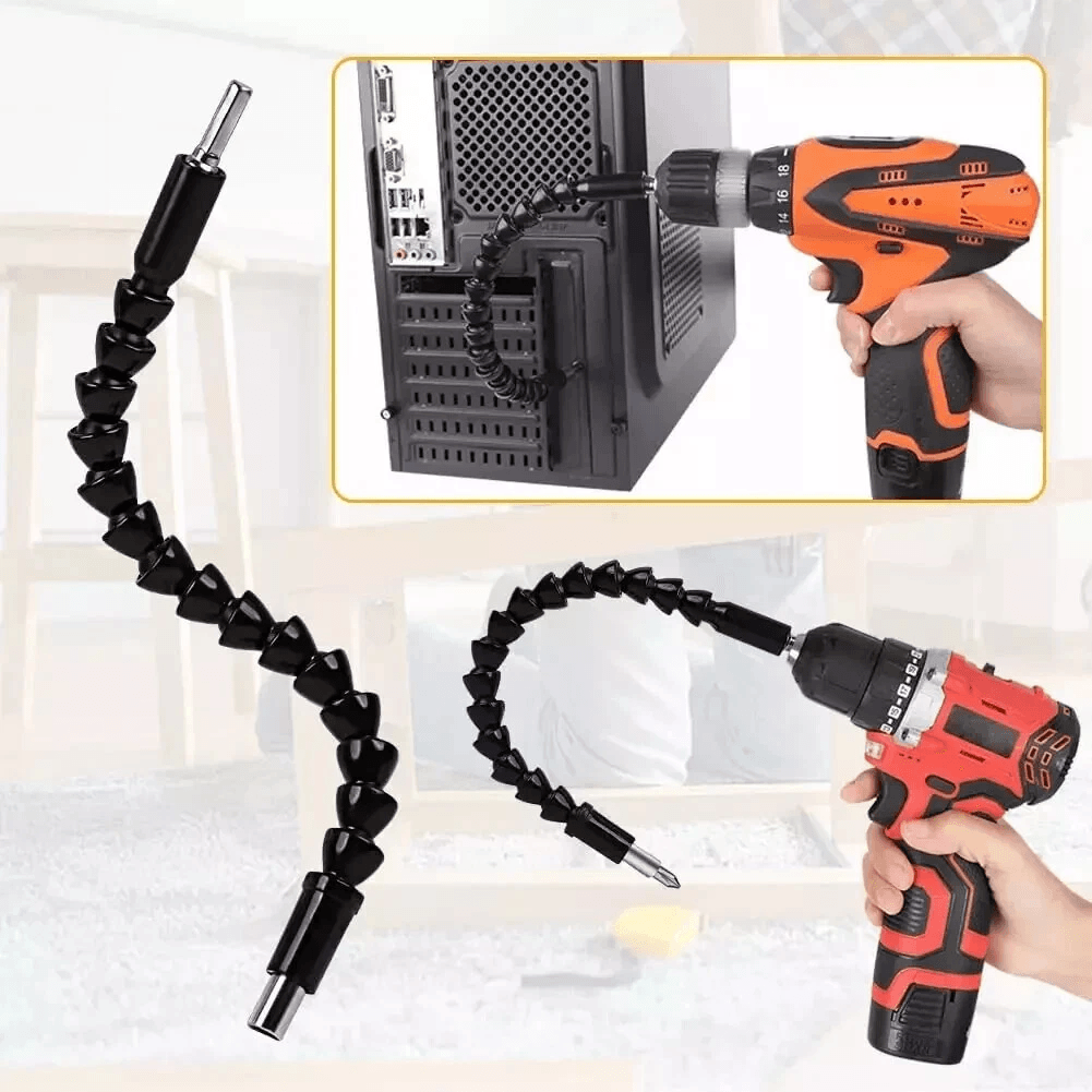 superbit screwdriver flexible, flexible drill bit extension, 4 pack