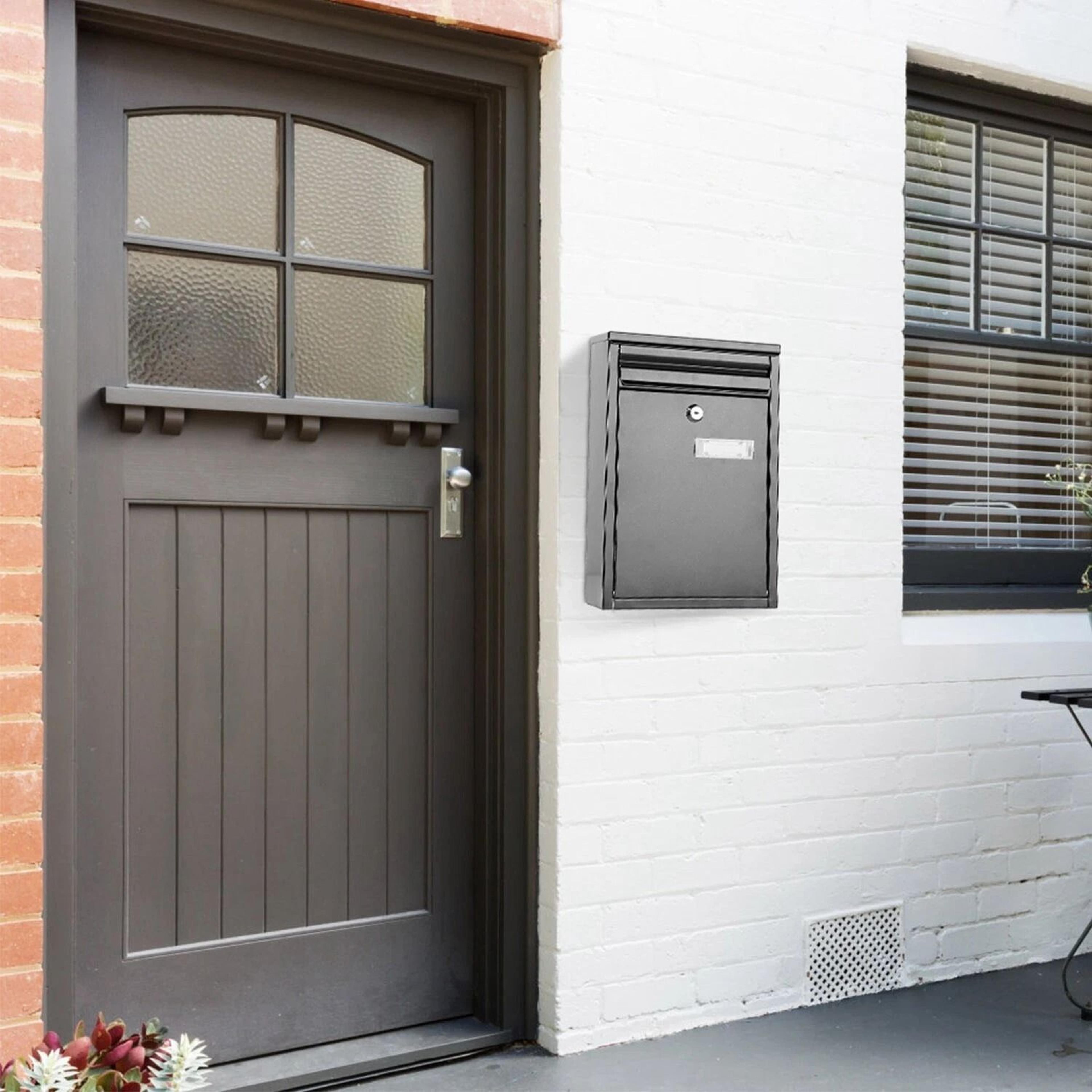 secure lockable wall mount mailbox metal outdoor mail box with keys