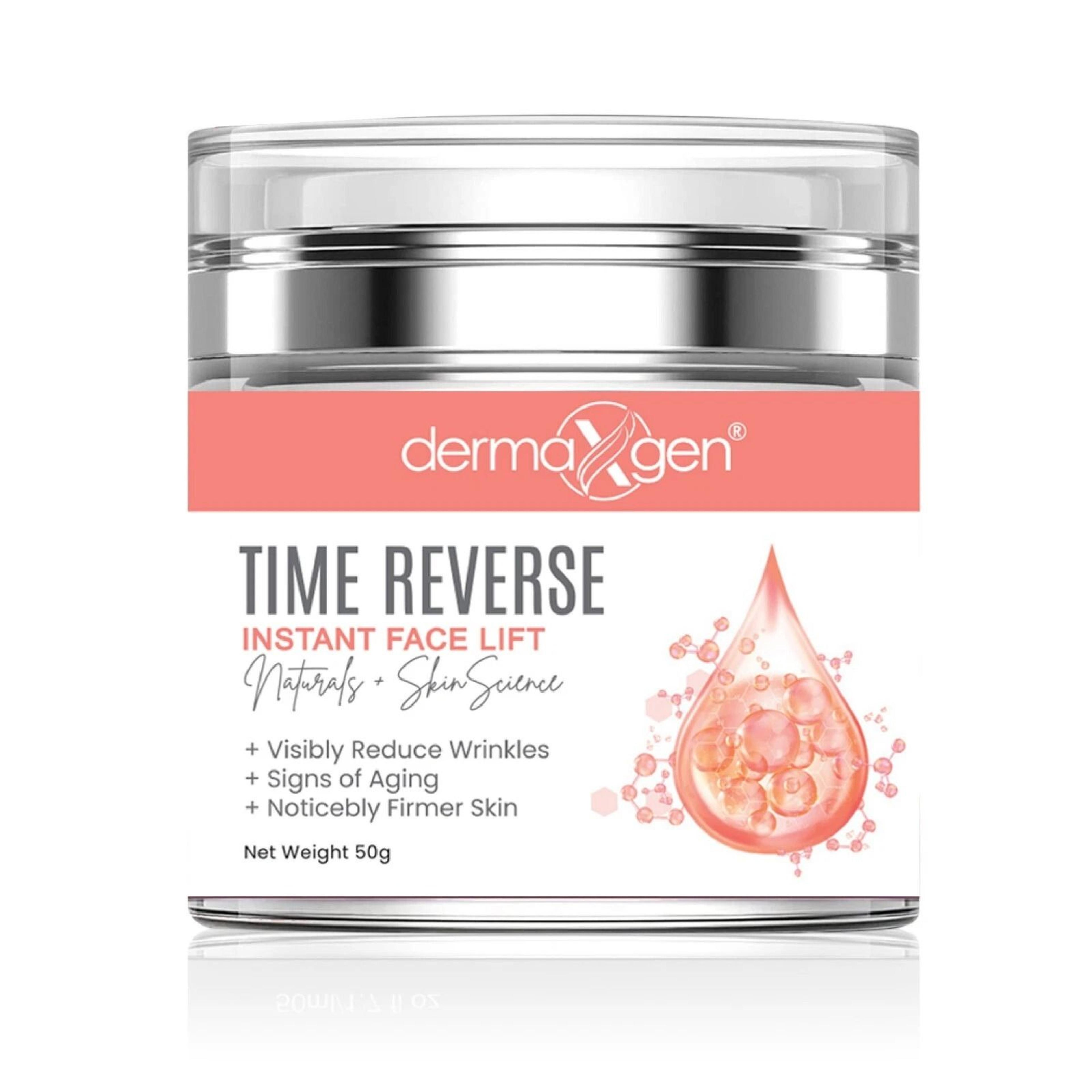 time reverse instant face lift cream organic anti-wrinkle solution for fine lines & deep wrinkles