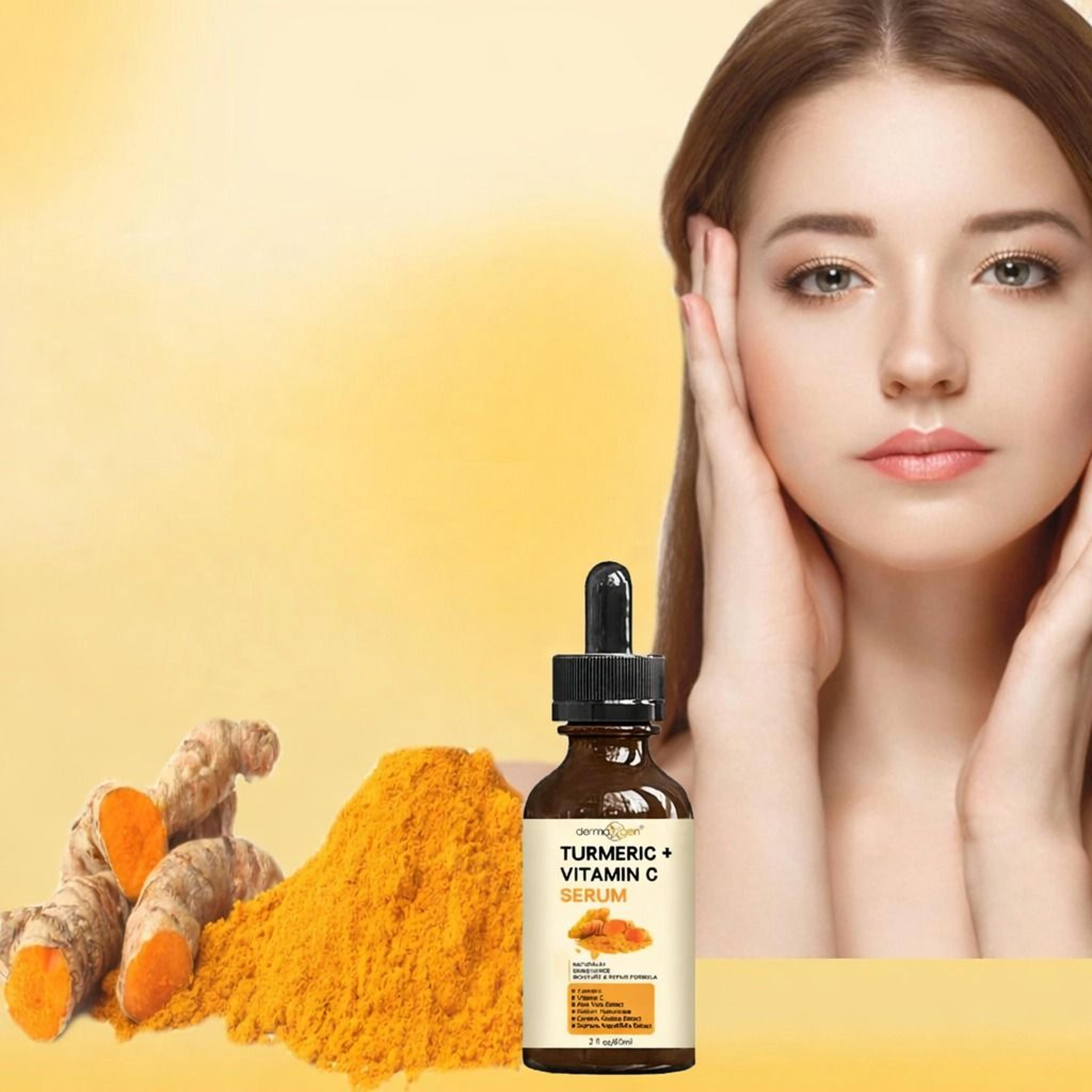 turmeric face serum for acne, dark spots, and pigmentation blemish corrector & skin brightener