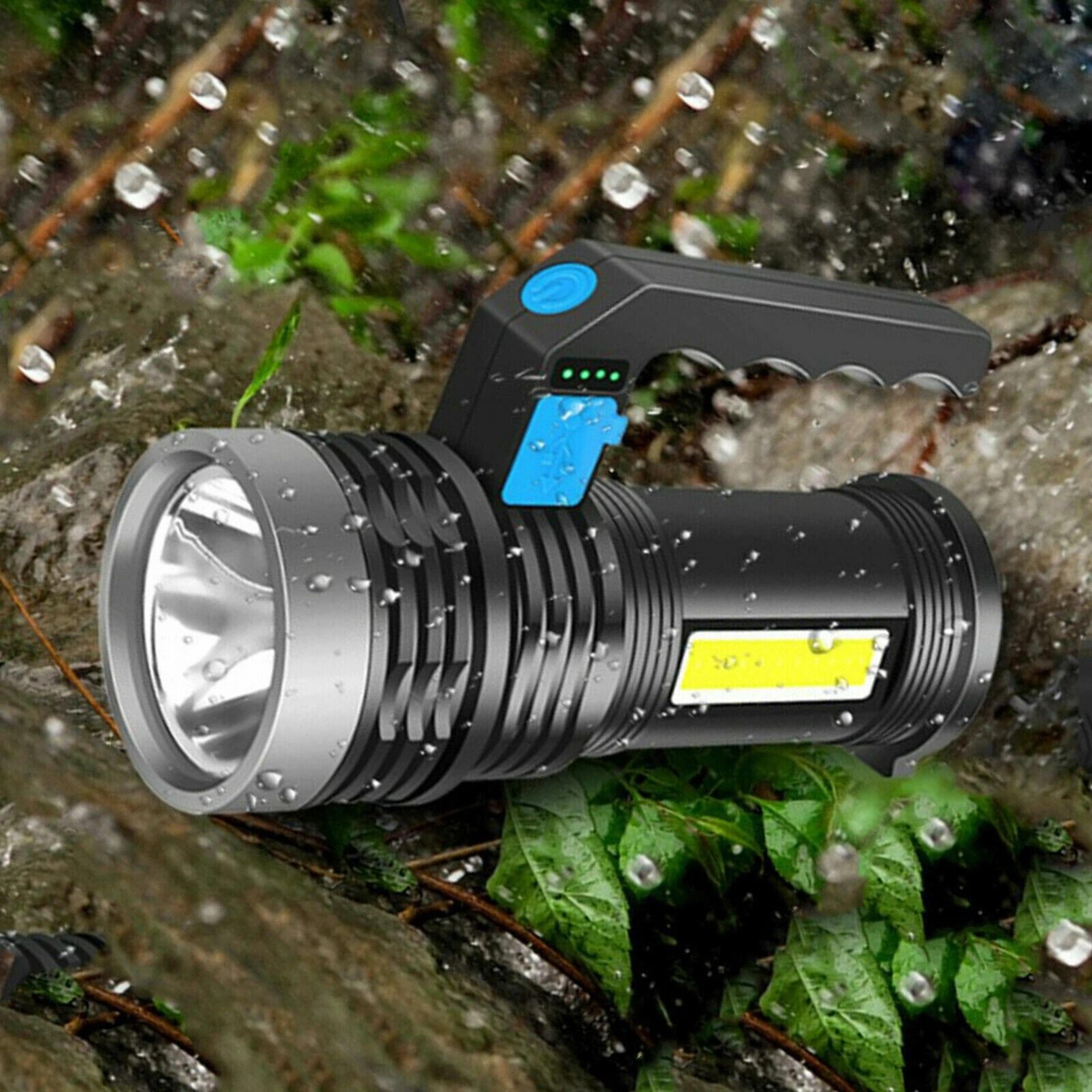 bright led flashlight high lumens usb rechargeable tactical torch powerful, zoomable emergency light