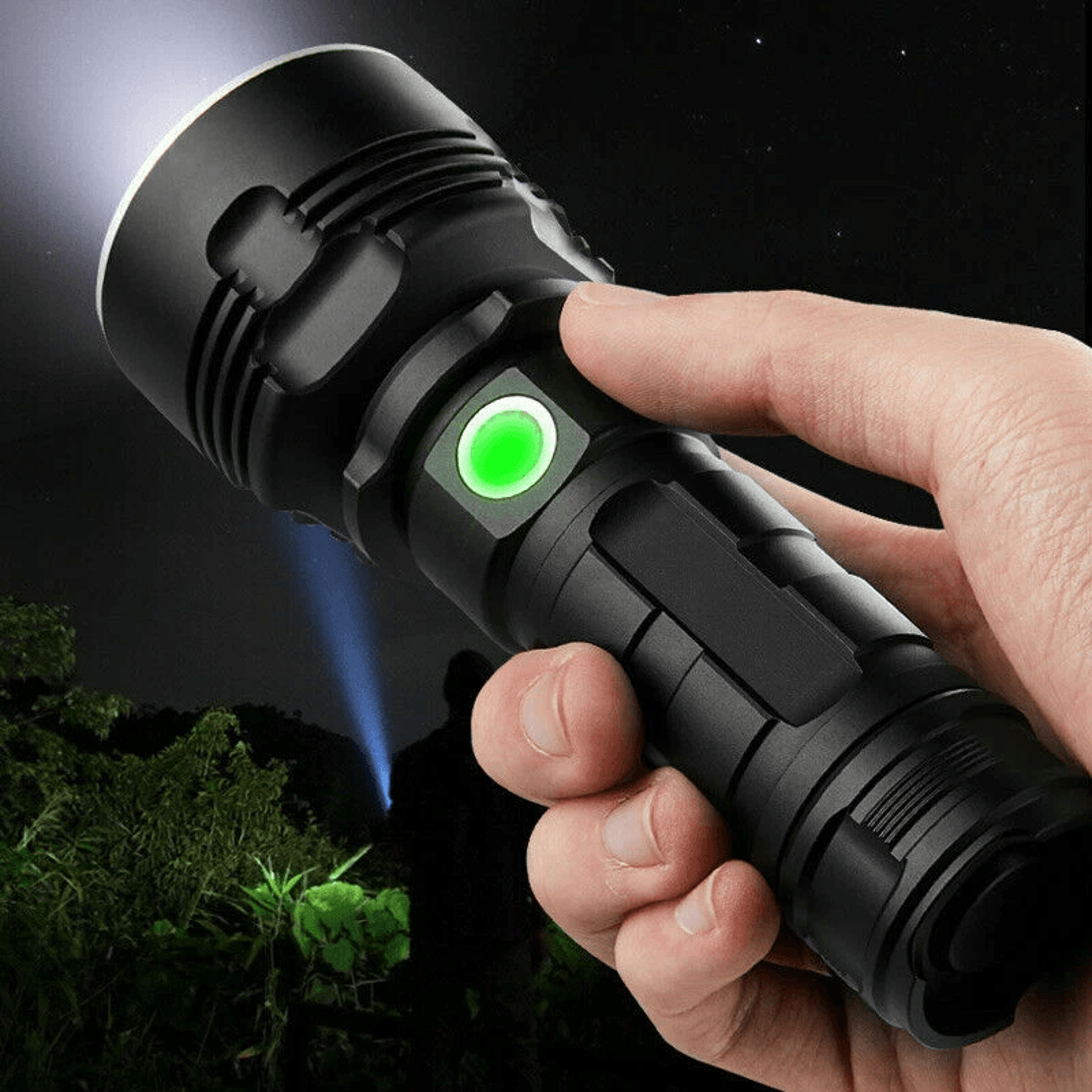 super bright led tactical torch with usb rechargeable battery