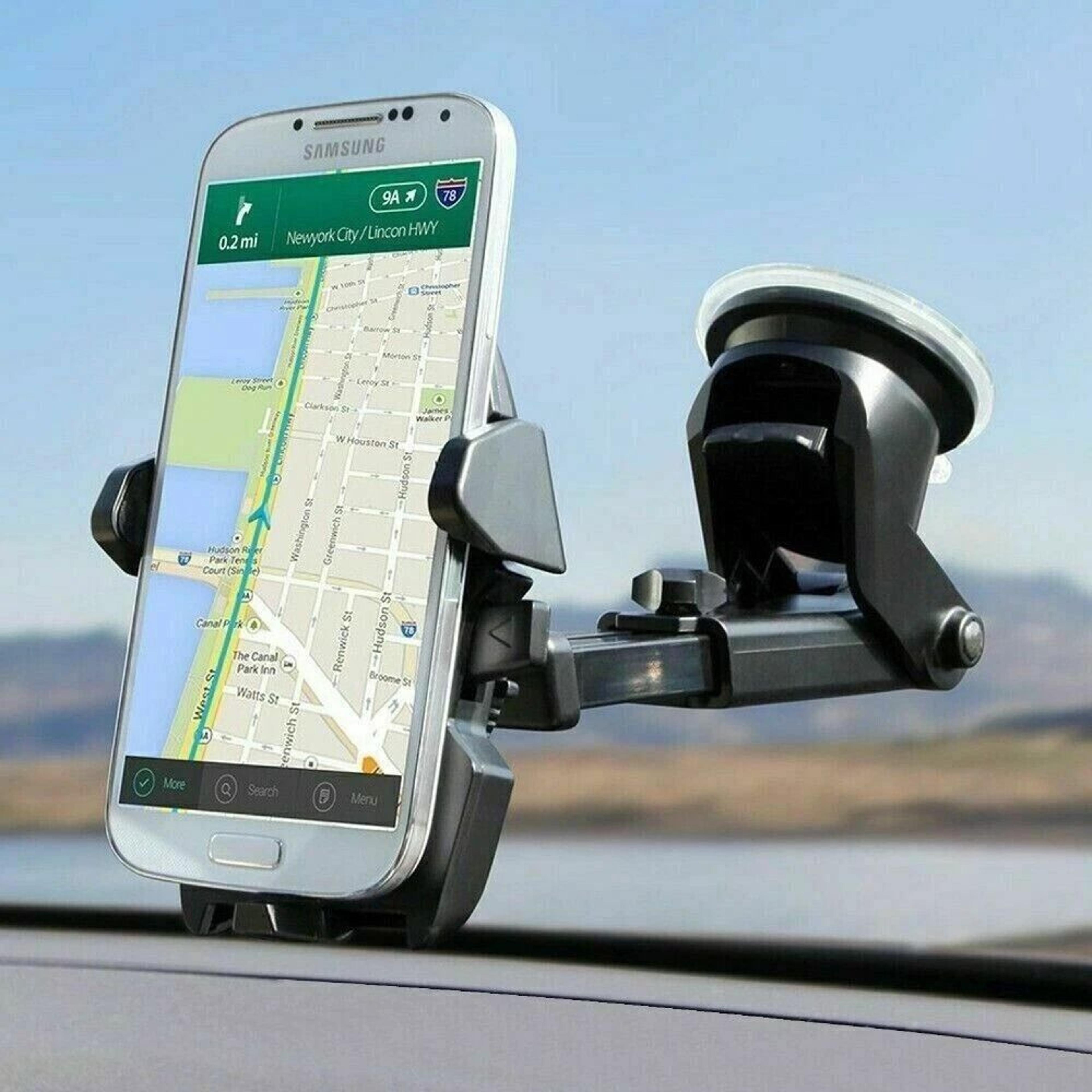 car windshield mount holder stand for iphone & samsung phones universal gps & mobile holder