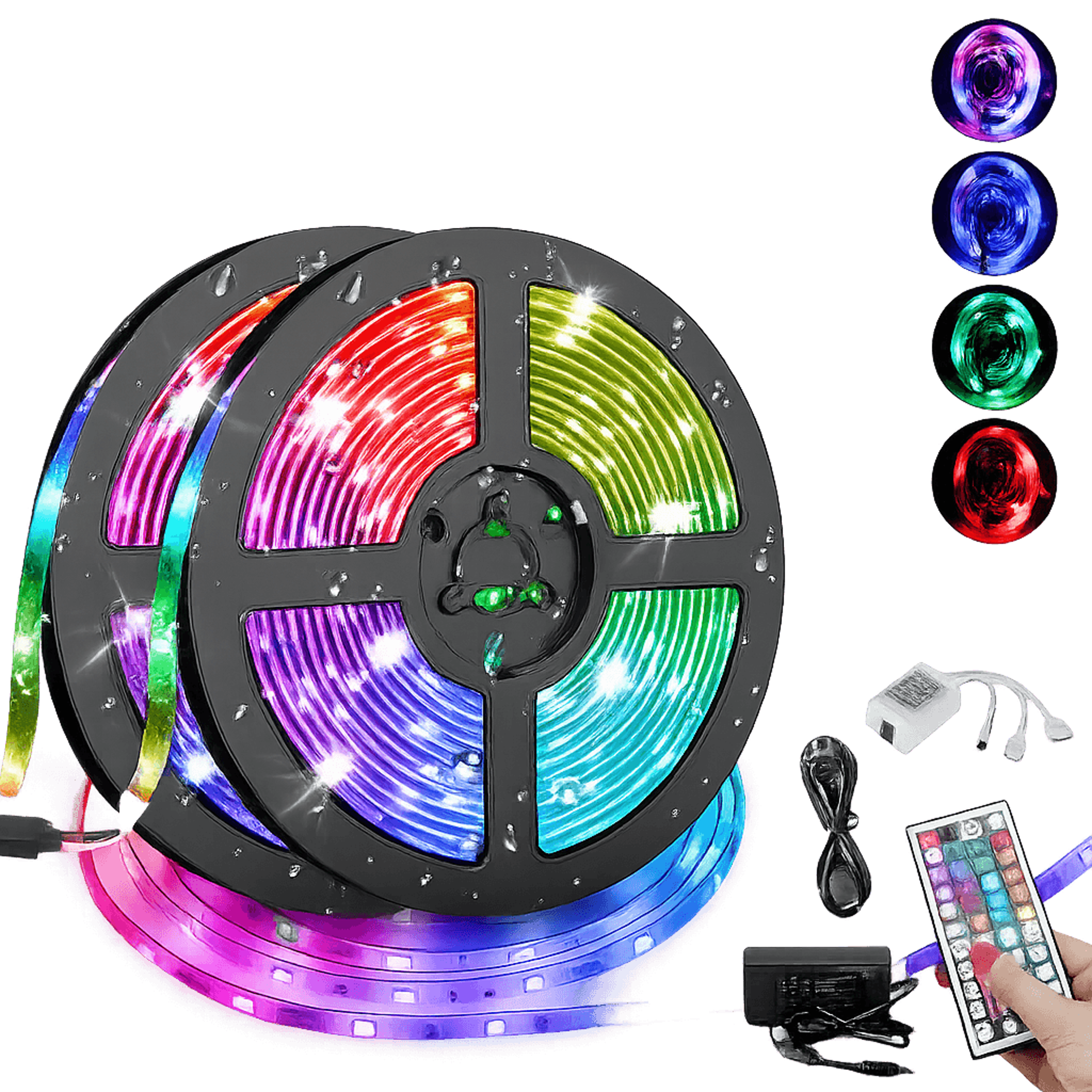 rgb flexible led strip light smd remote fairy lights for room, tv, party, bar